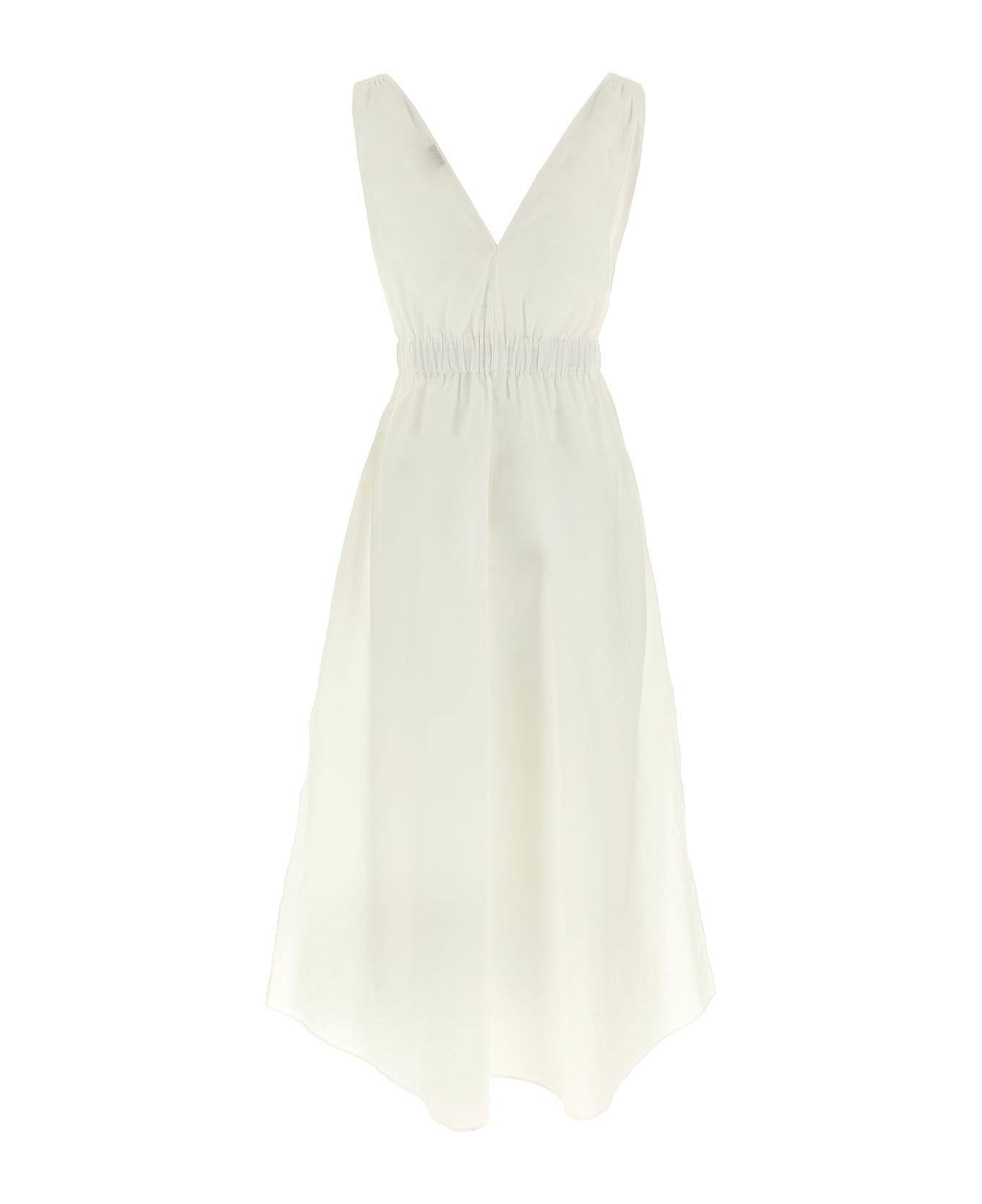Brunello Cucinelli Precious Shoulder Detail Dress - White