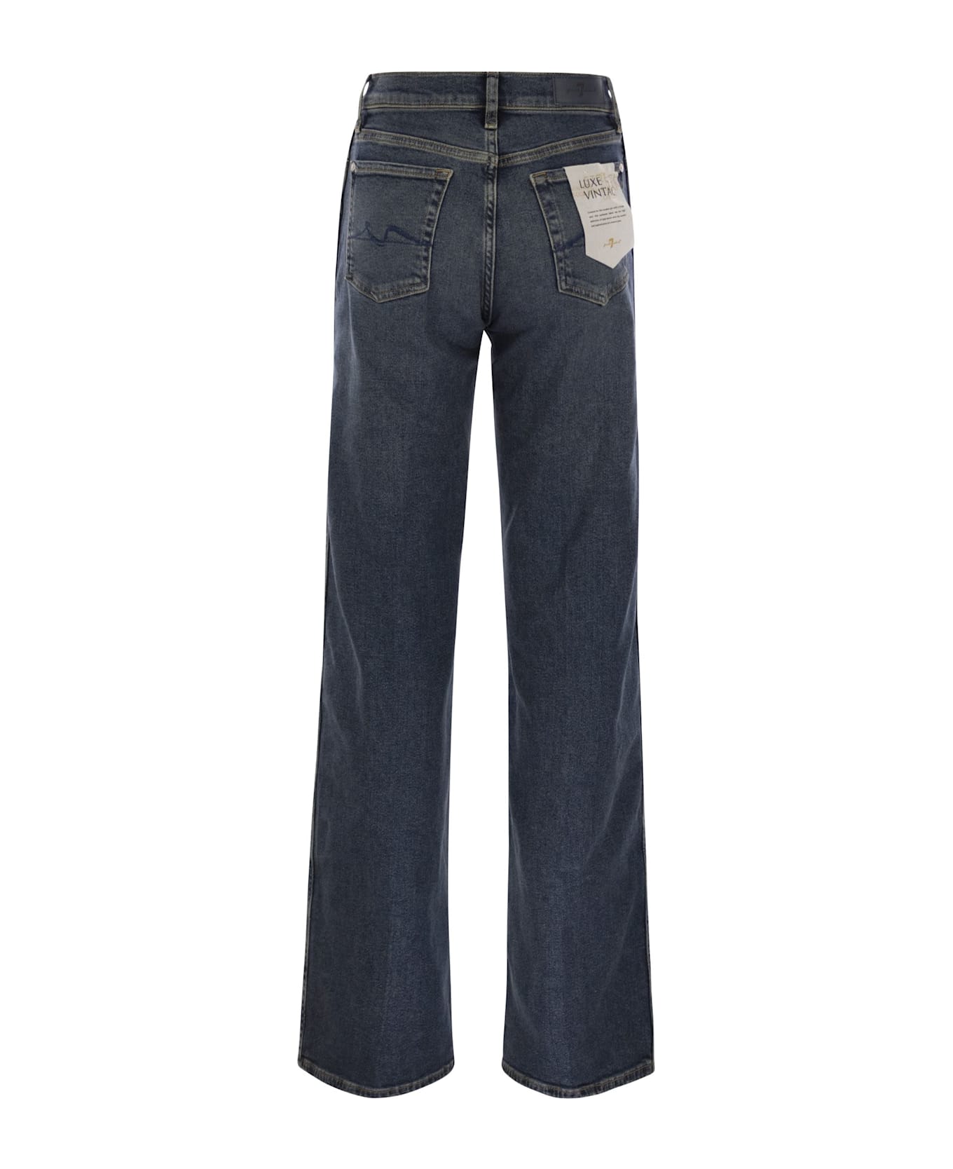 7 For All Mankind Lotta Bay Mid - High-waisted Jeans - Dark Denim