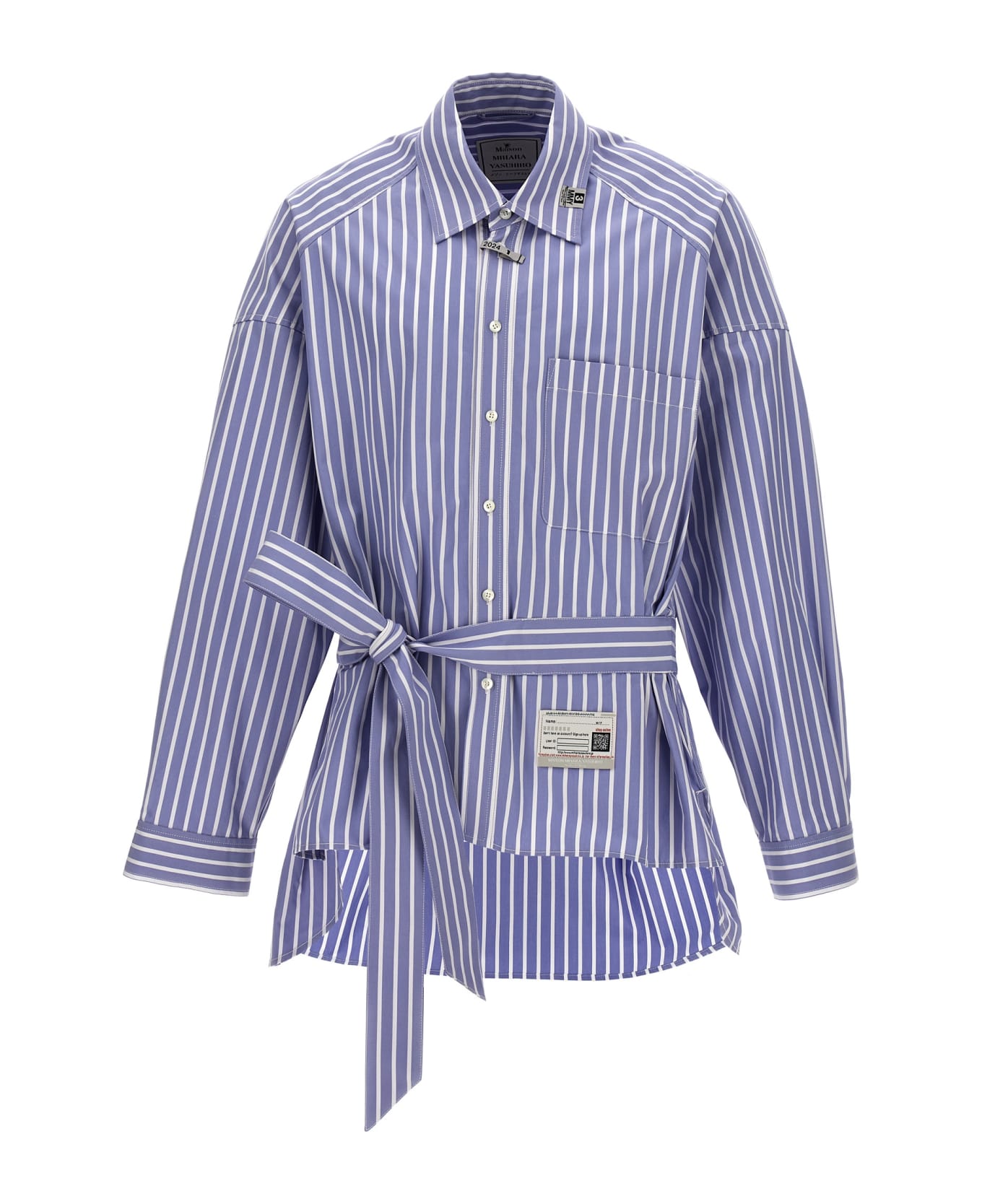 Mihara Yasuhiro Striped Shirt - Light Blue シャツ