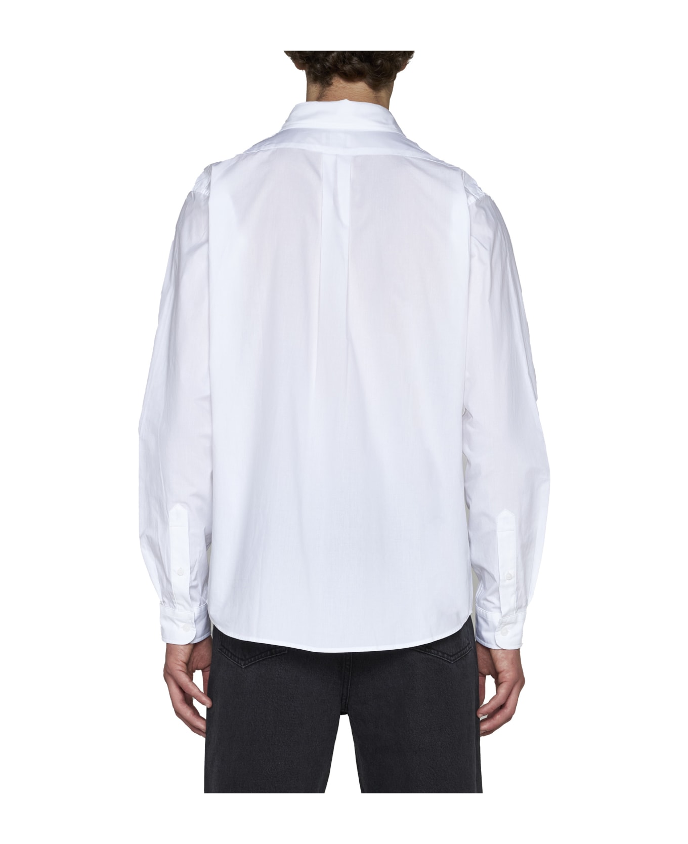 Kenzo Button-down Collar Cotton Shirt - White