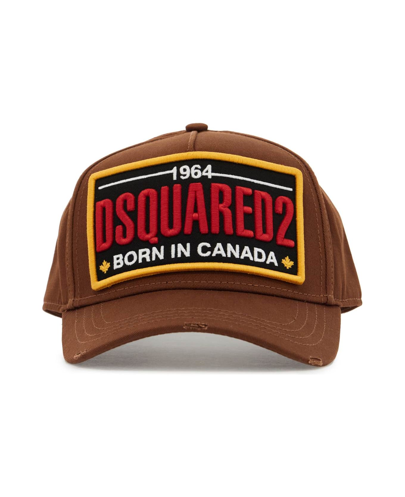 Dsquared2 Baseball Cap With Logo Patch - NOCCIOLA (Brown)