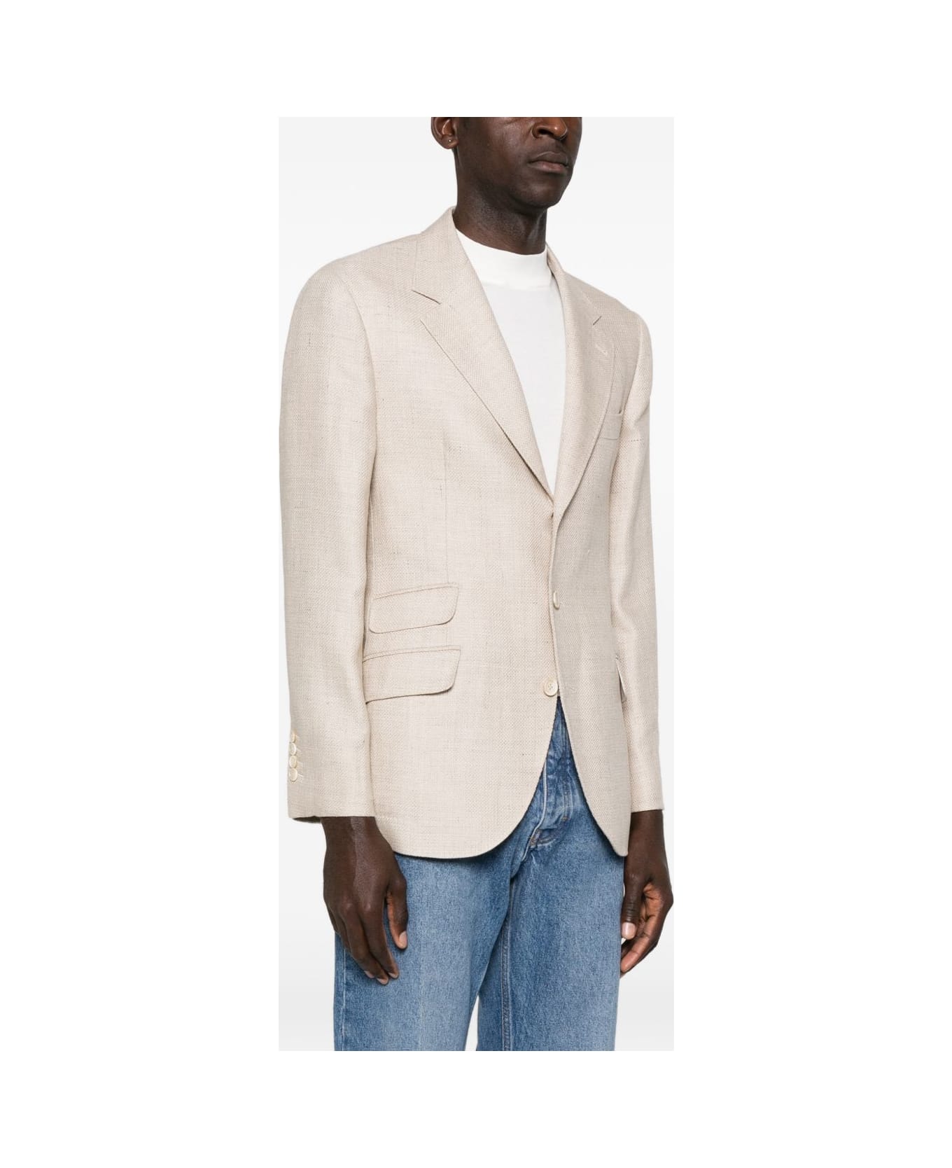 Brunello Cucinelli Single-breasted Jacket - Beige