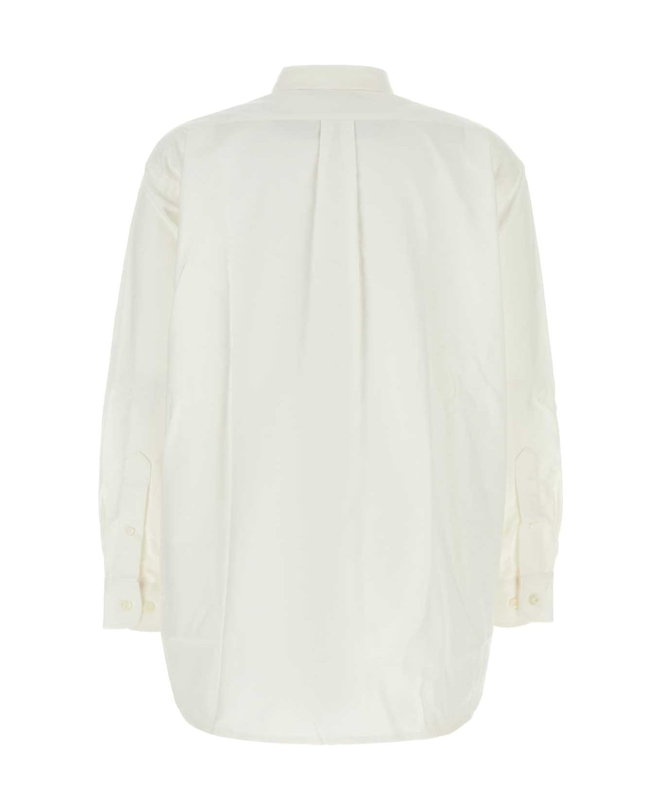 Prada White Oxford Oversize Shirt - BIANCO