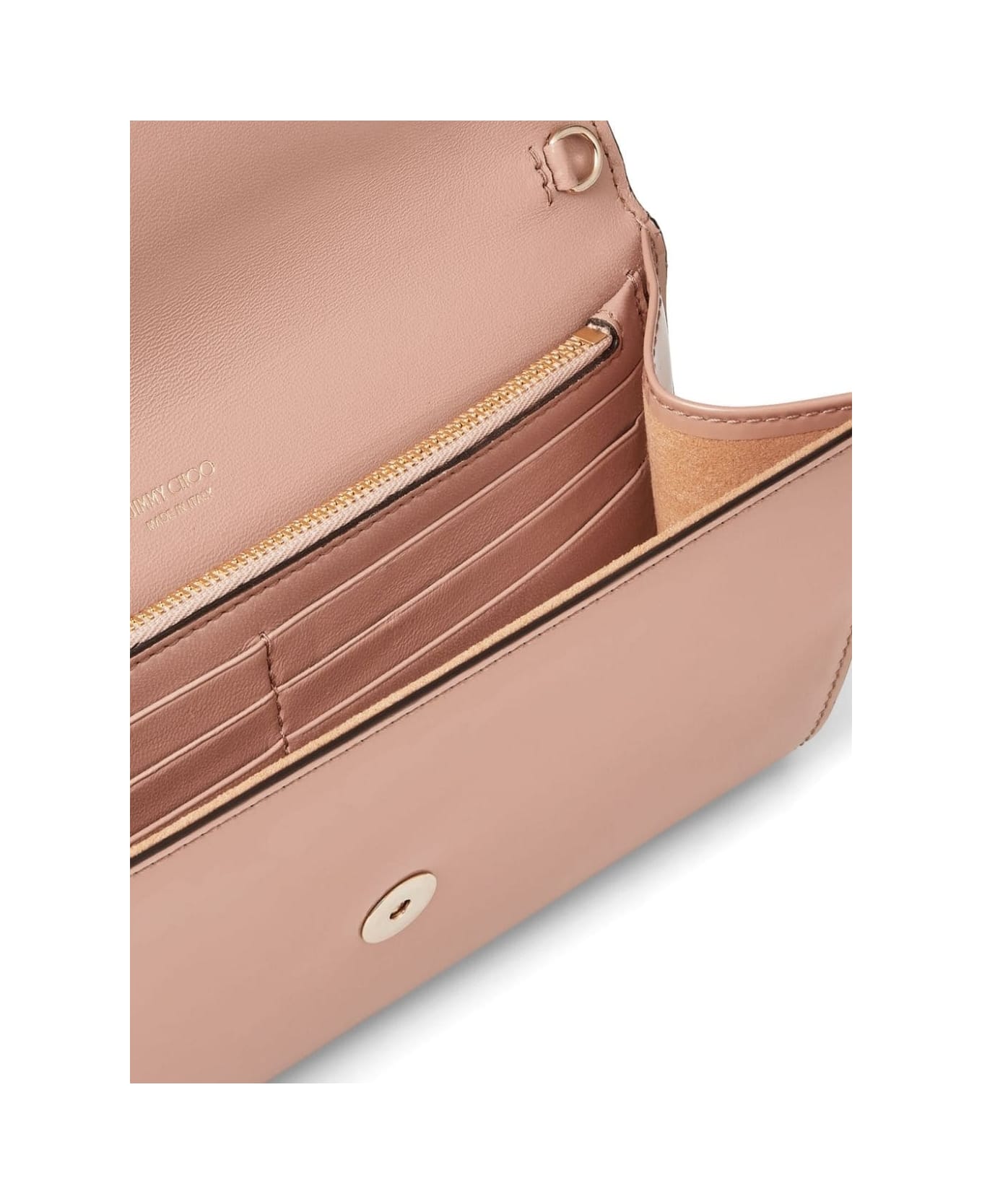 Jimmy Choo Emmie Clutch Bag In Ballet Pink Patent Leather - Pink