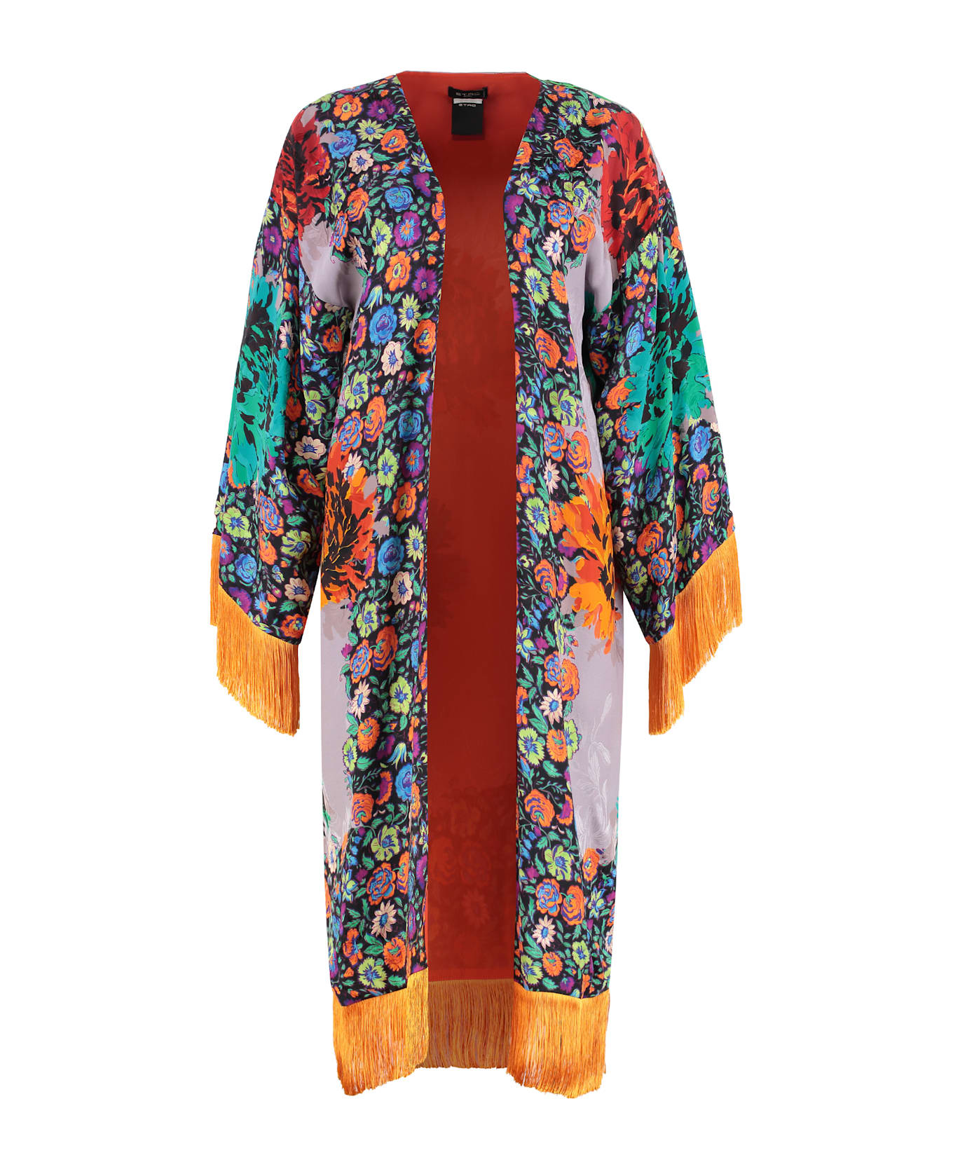 Etro Printed Silk Kimono - Multicolor