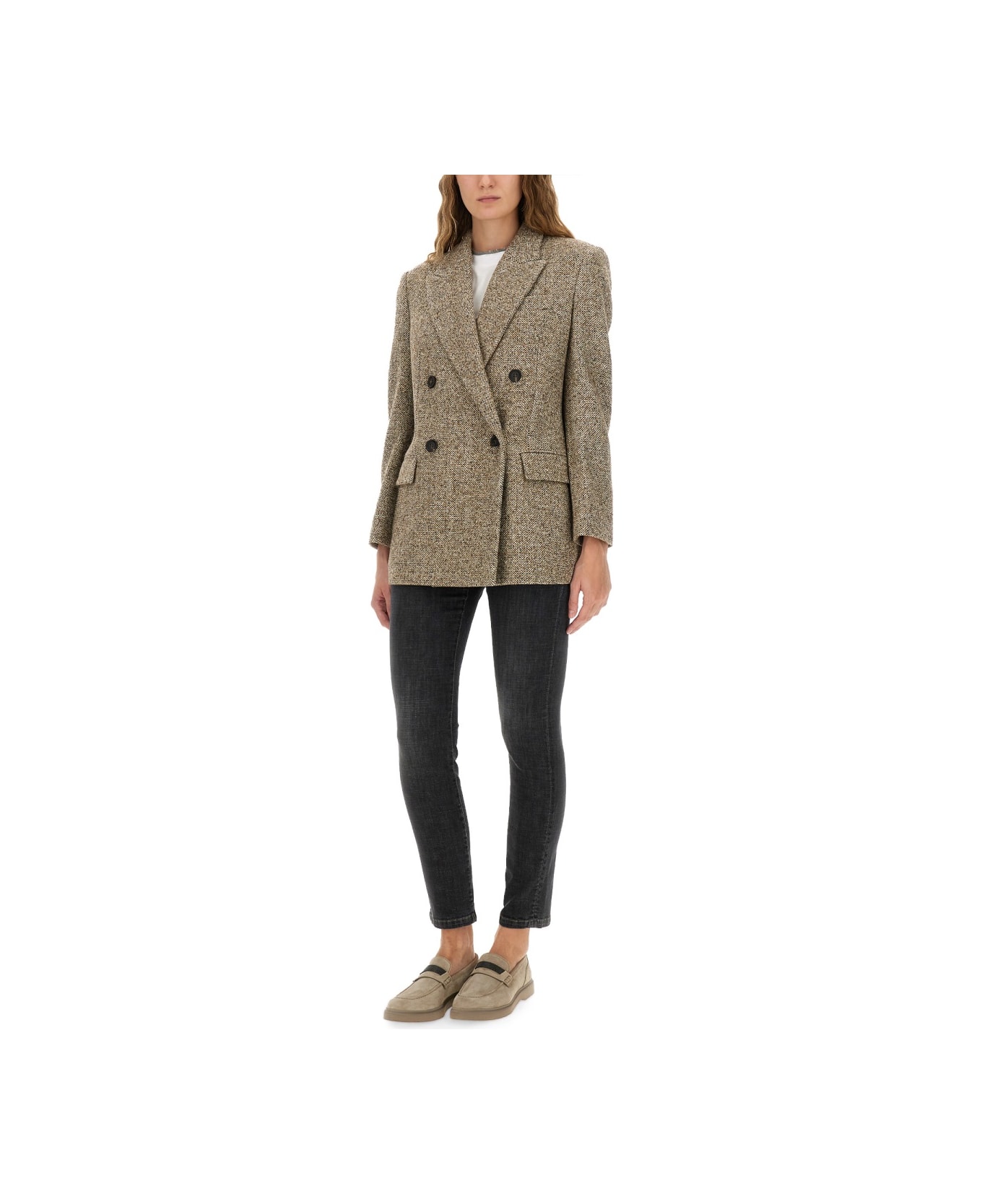 Brunello Cucinelli Wool Jacket - BEIGE