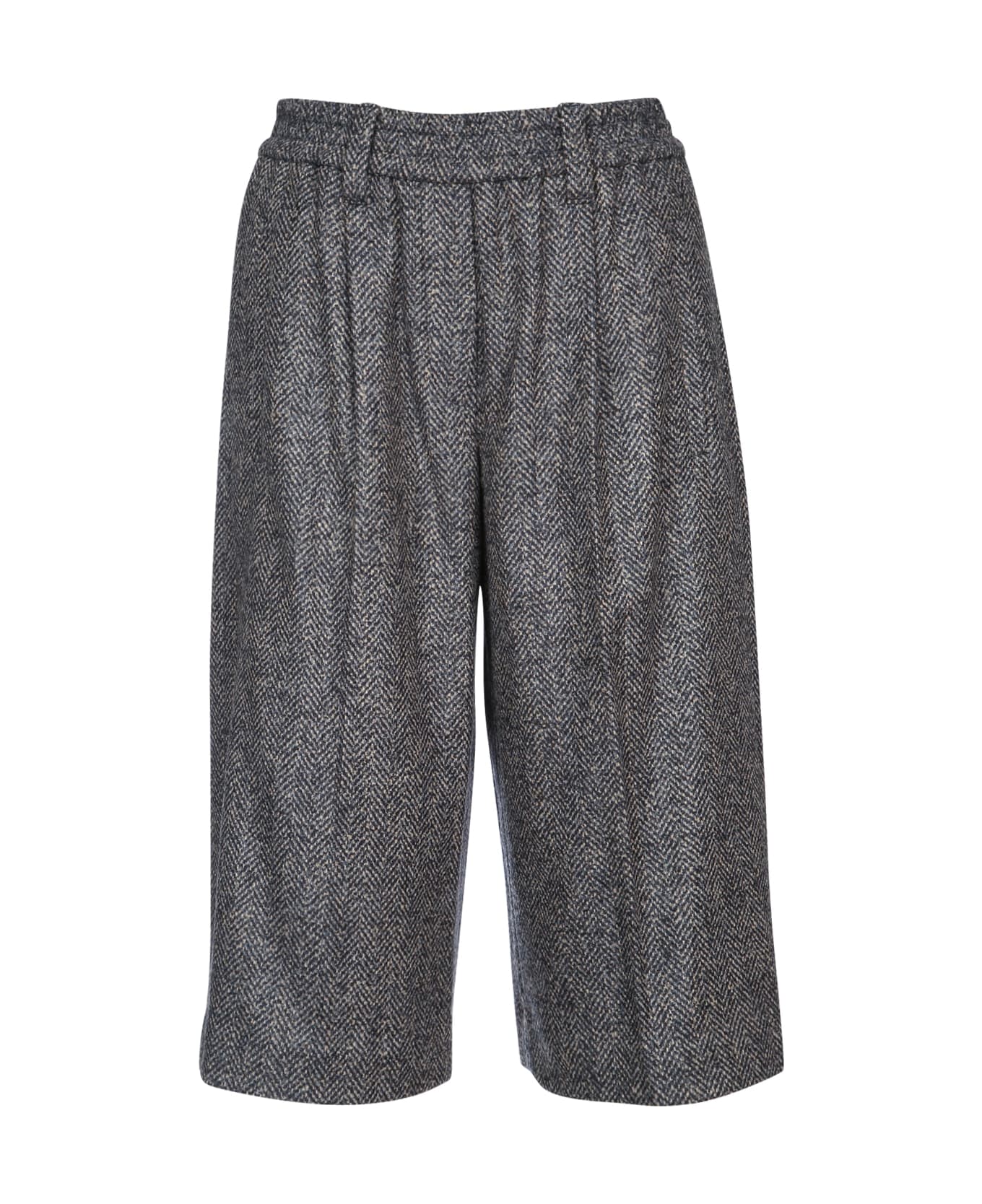 Brunello Cucinelli Wool Bermuda Shorts - Multicolor
