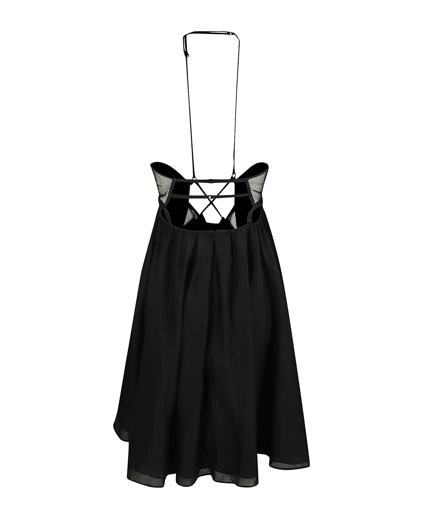 Nensi Dojaka Sweetheart Neckline Short Dress - Black
