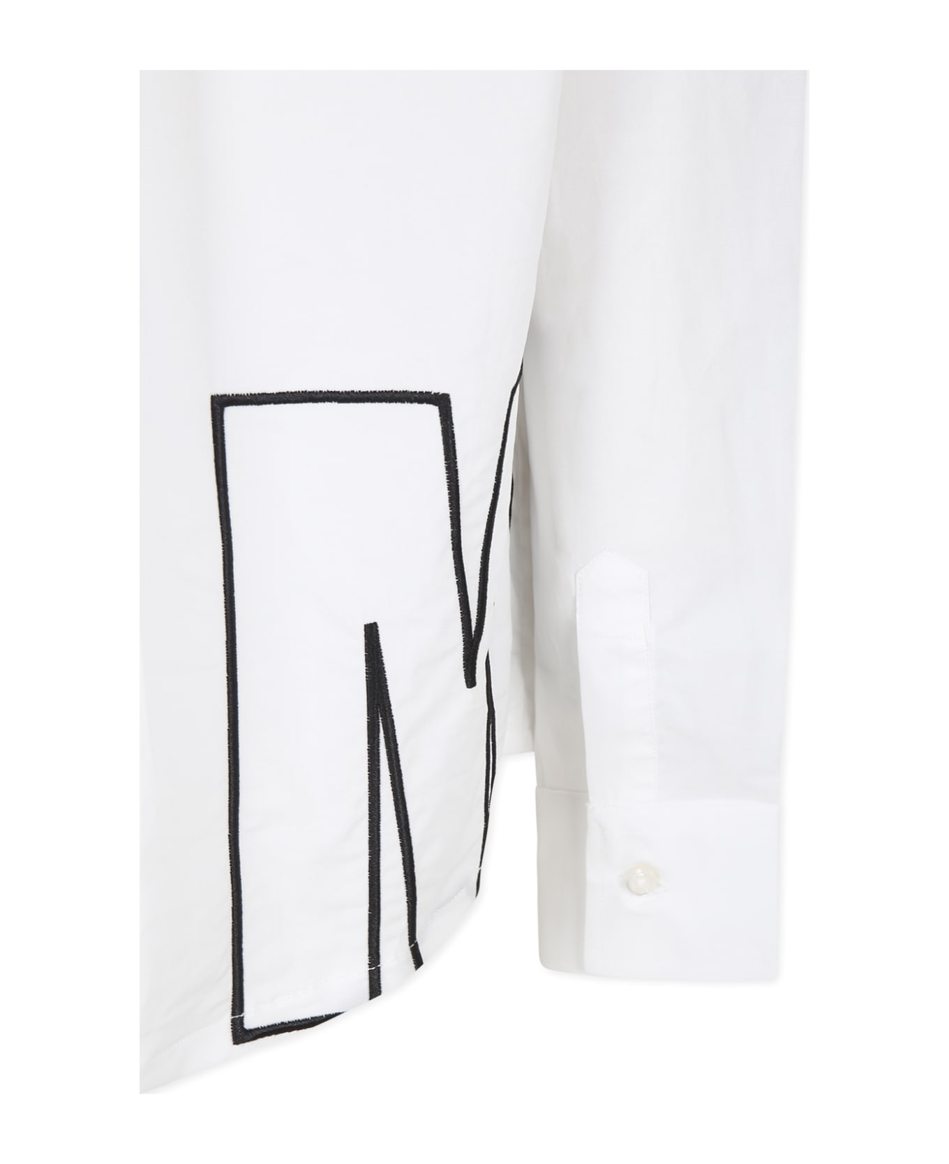 MSGM White Shirt For Girl With Logo - White