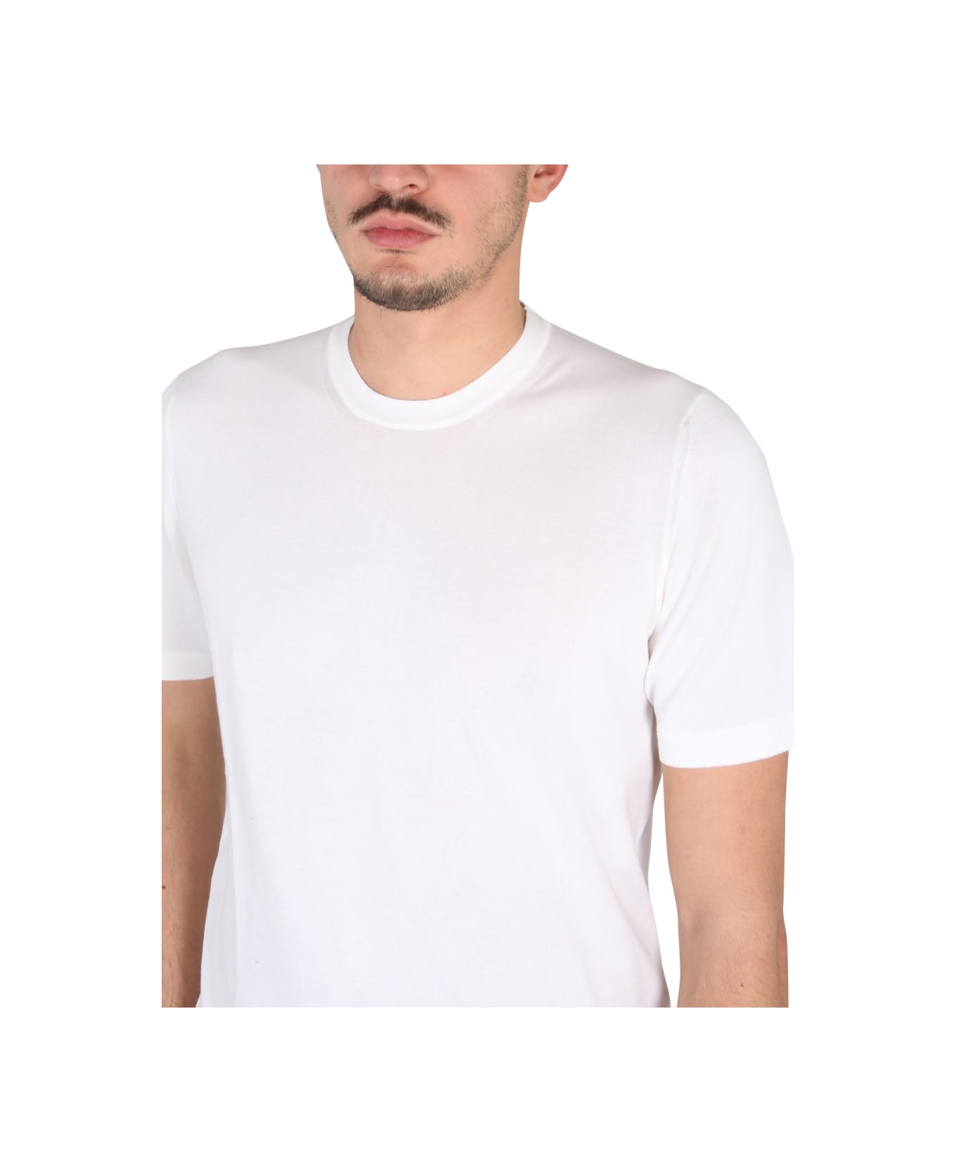 Drumohr Crewneck T-shirt - WHITE シャツ