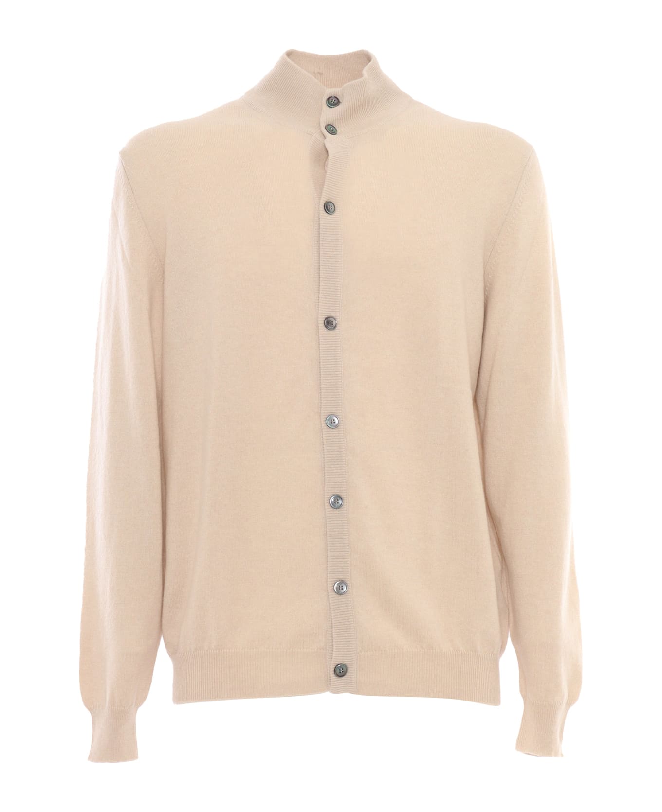 Fedeli Button Cardigan L/s Knitted Sweater Man - GOLD