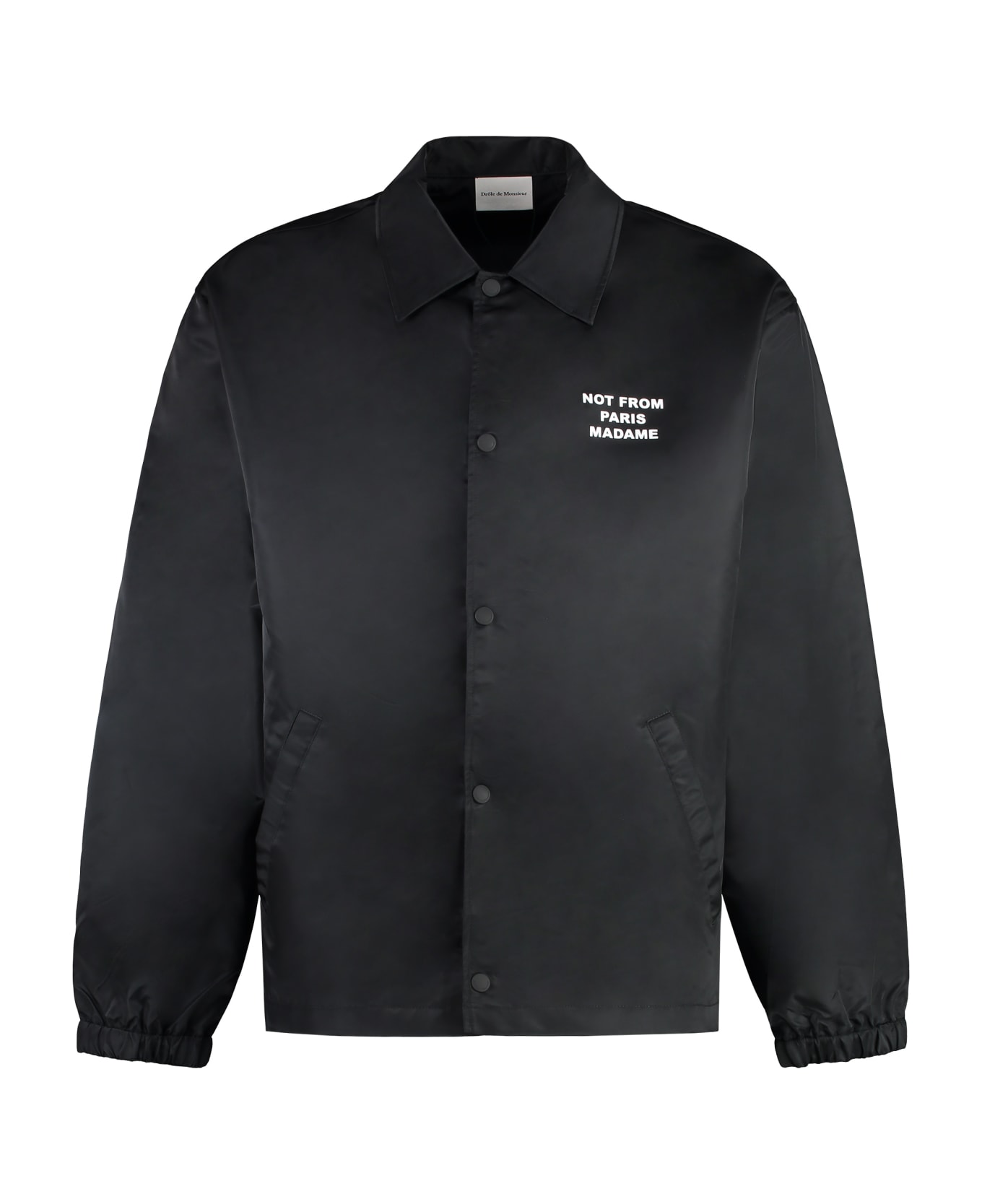 Drôle de Monsieur Slogan Nylon Jacket - black