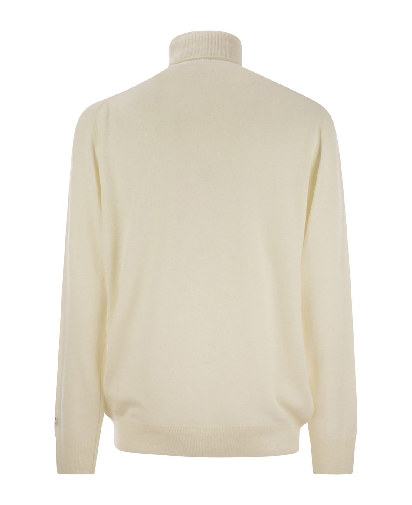 MC2 Saint Barth Wool And Cashmere Blend Turtleneck Sweater Vacanze Di Natale - White