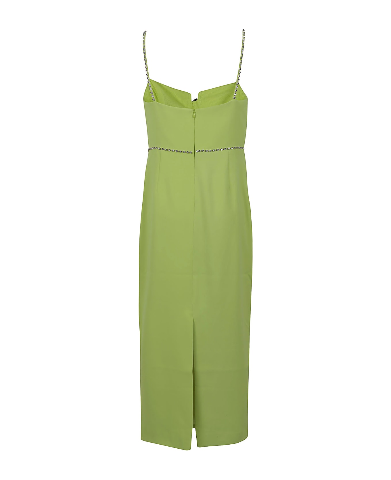 Self Portrait Lime Crepe Bow Midi Dress Italist