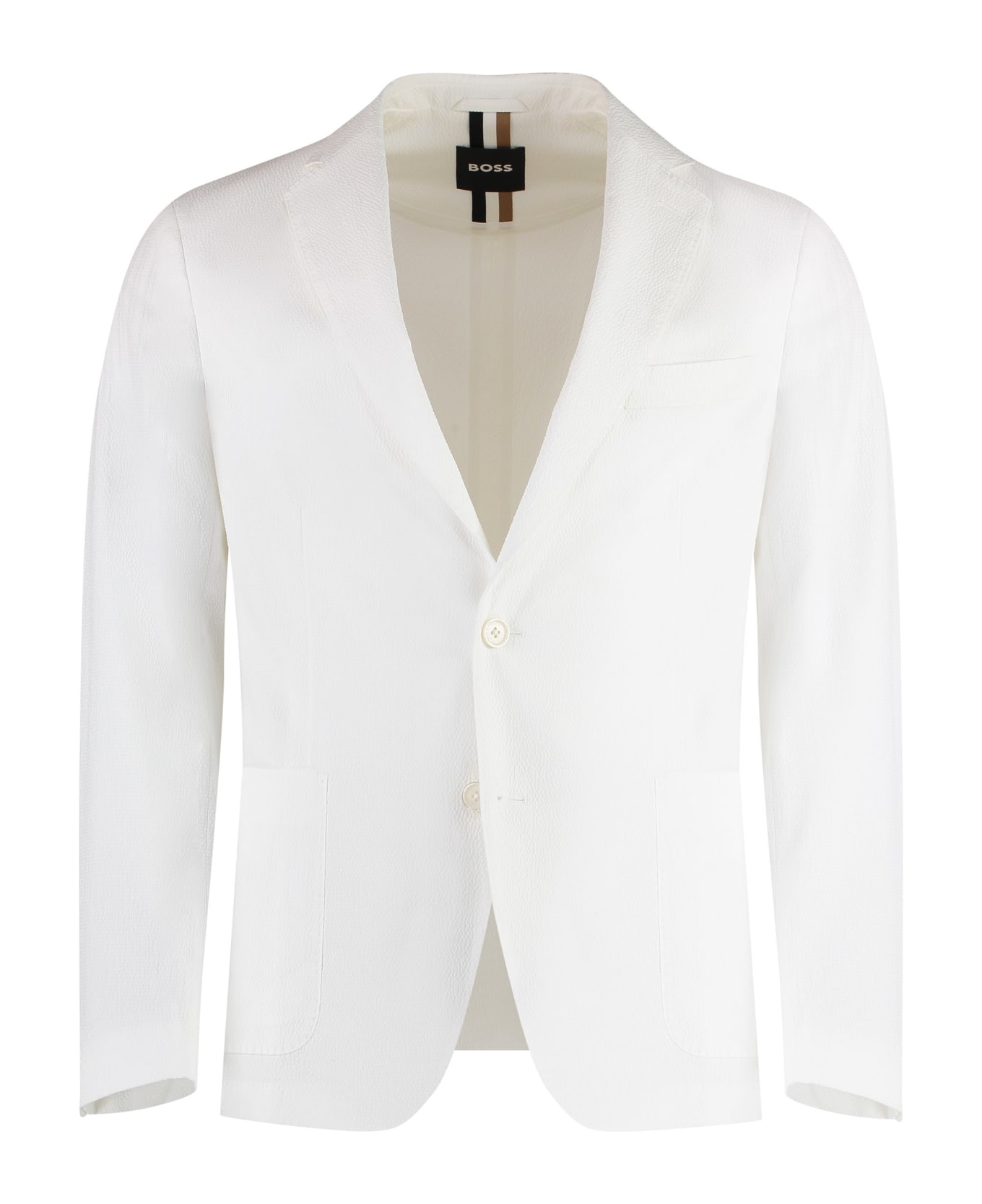 Hugo Boss Single-breasted Two-button Jacket - White