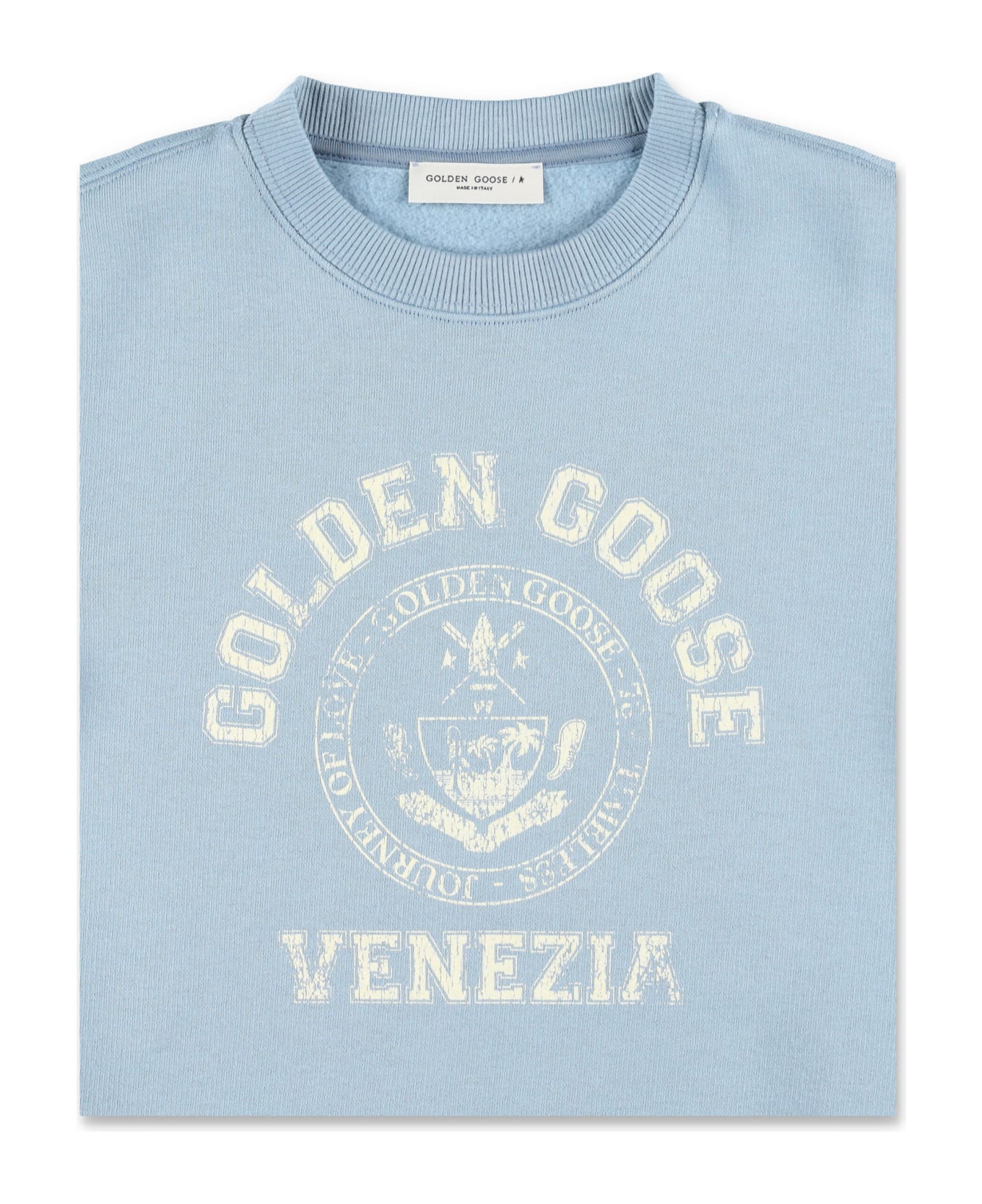 Golden Goose Logo Sweatshirt - WINDWARD BLUE