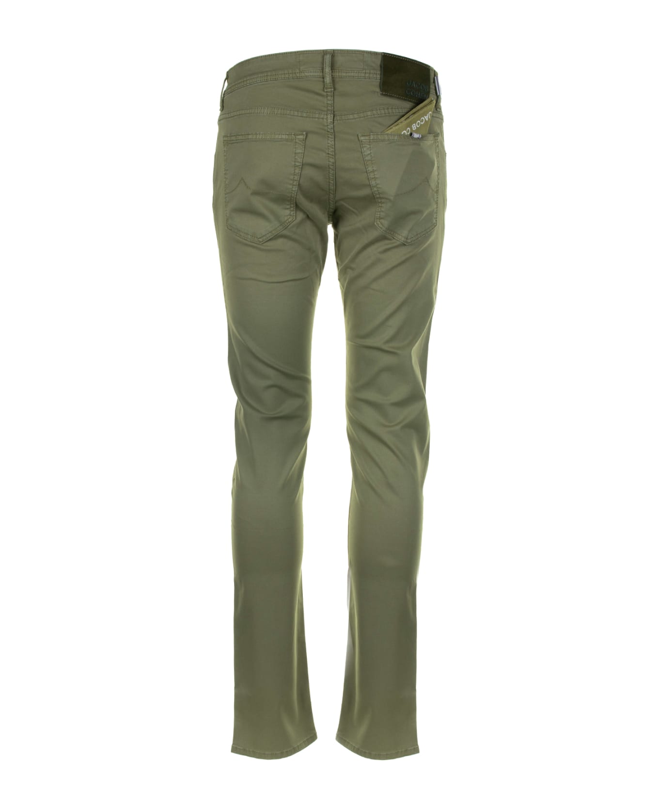 Jacob Cohen Green 5-pocket Trousers In Cotton - VERDE ボトムス