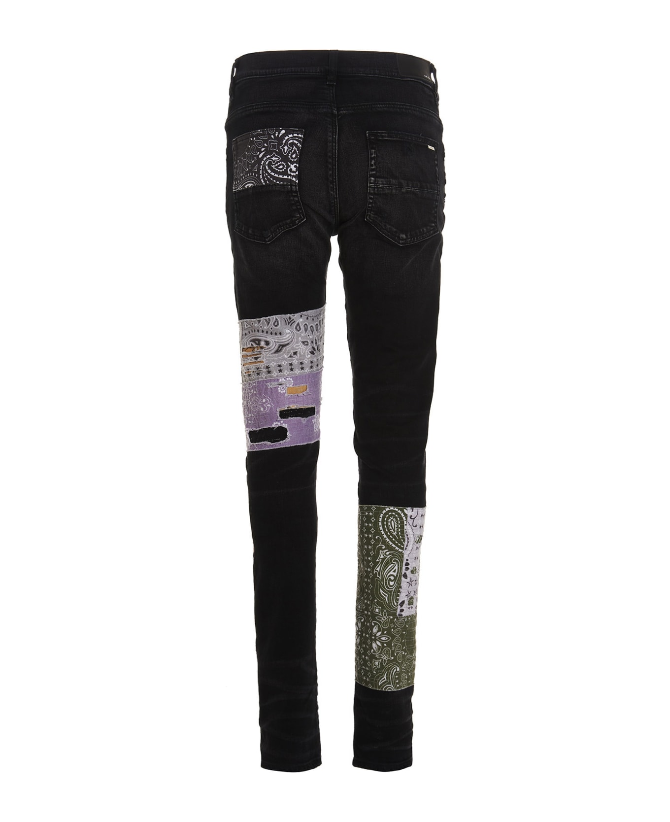 AMIRI 'bandana Art Patch  Jeans - Black  