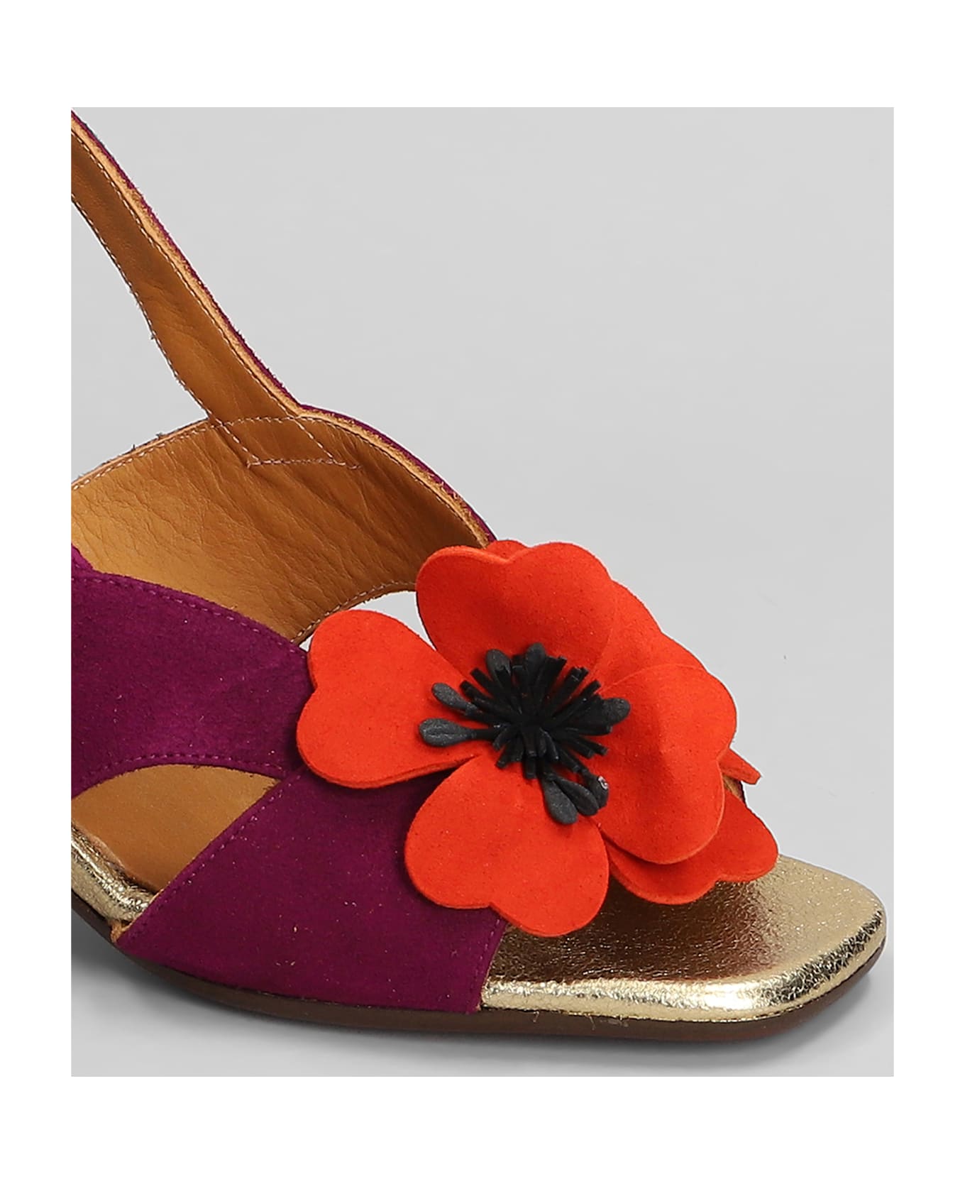 Chie Mihara Sandals In Viola Suede - Viola