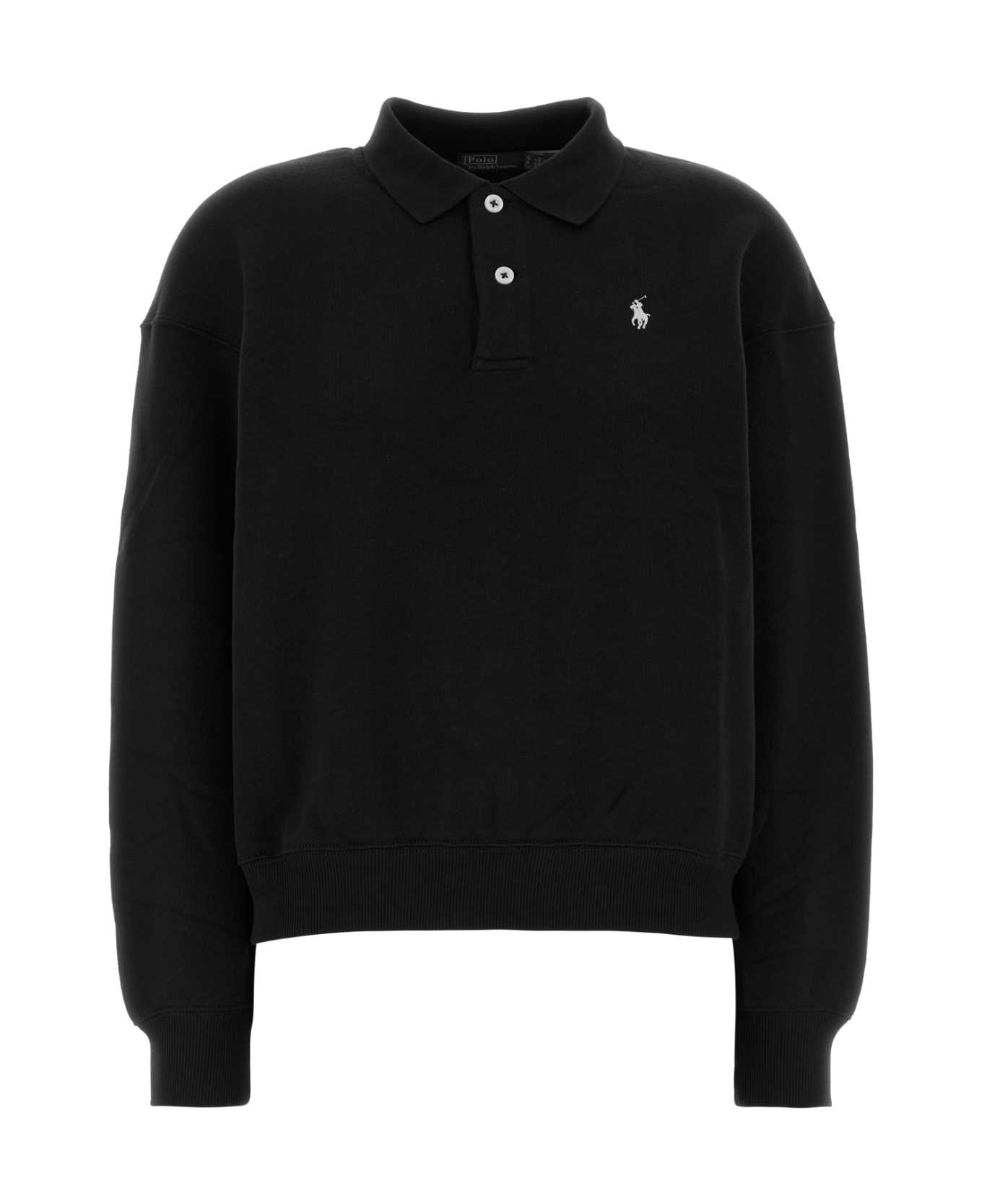 Polo Ralph Lauren Black Cotton Blend Polo Shirt - POLOBLACK