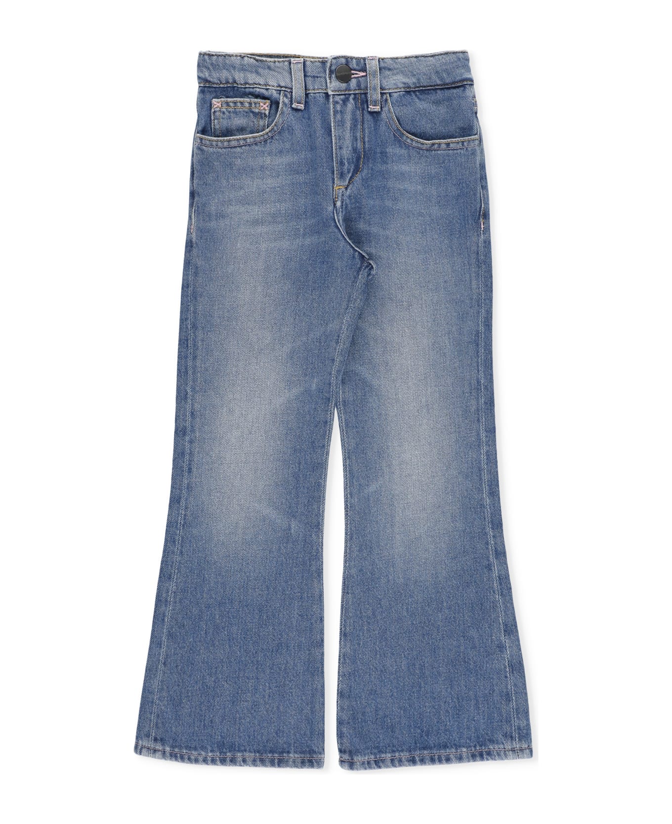 Palm Angels Jeans With Print - Blue
