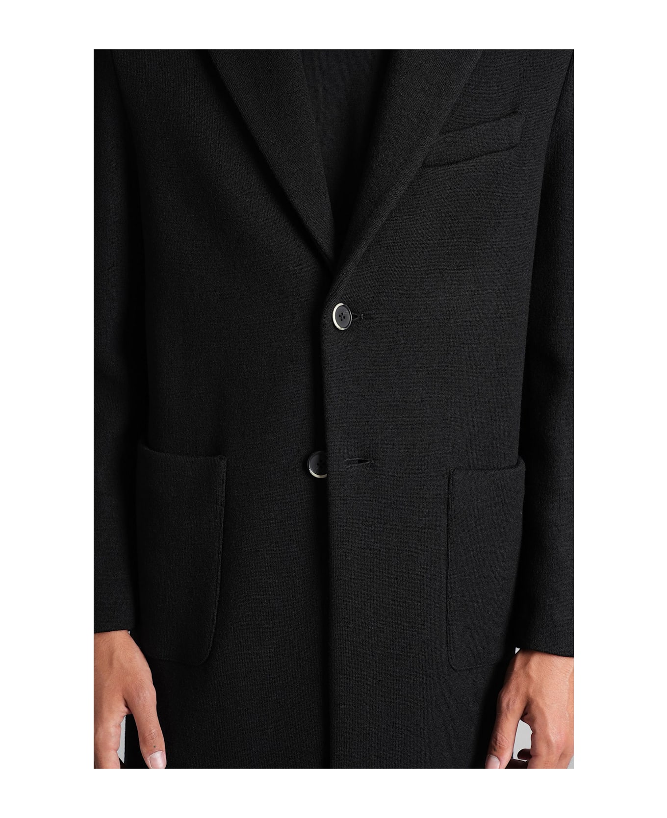Barena Baron In Black Wool - black