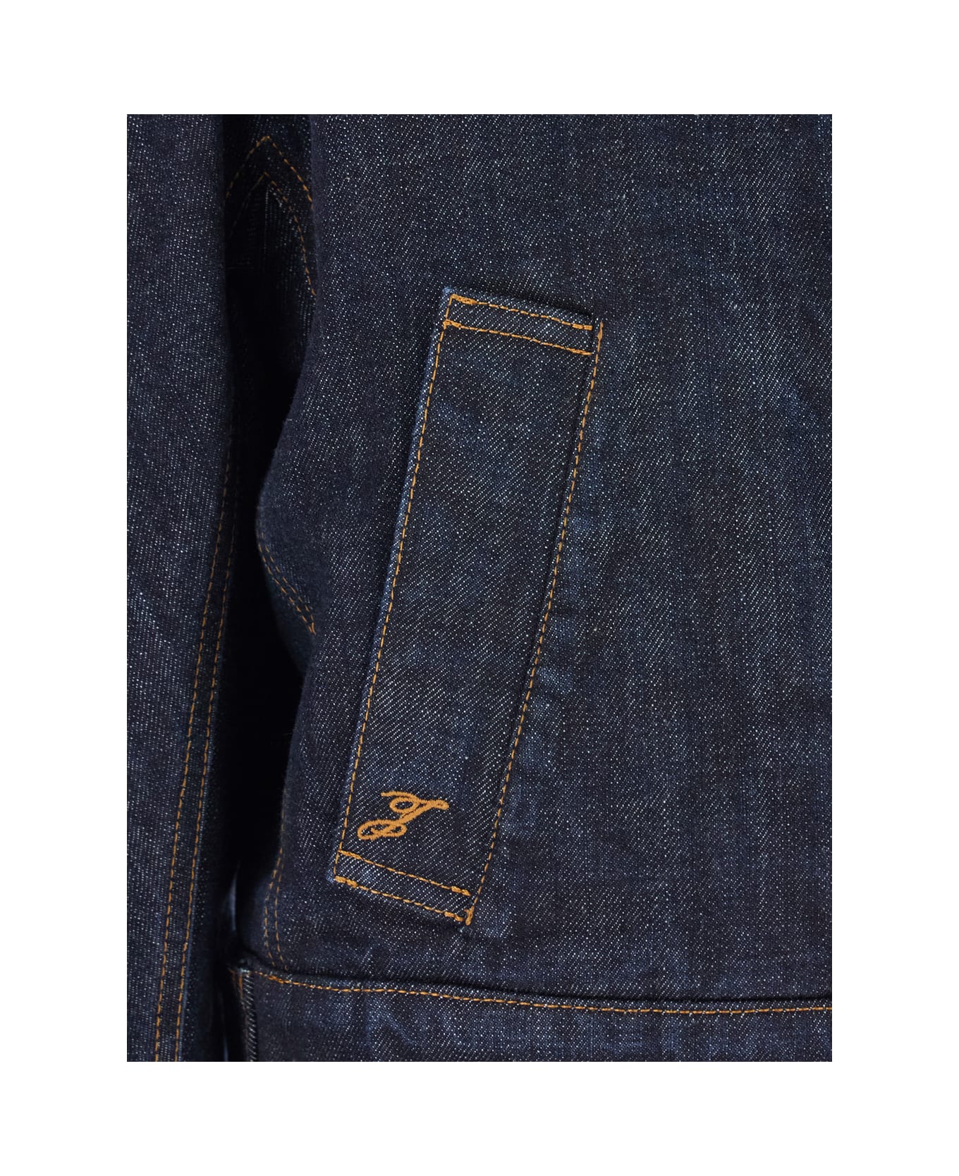 Jacquemus 
le Bomber De-nimes Ovalo
 Blue Jacket With Fur Collar And Two Front Welt Pockets In Denim Woman - Blu