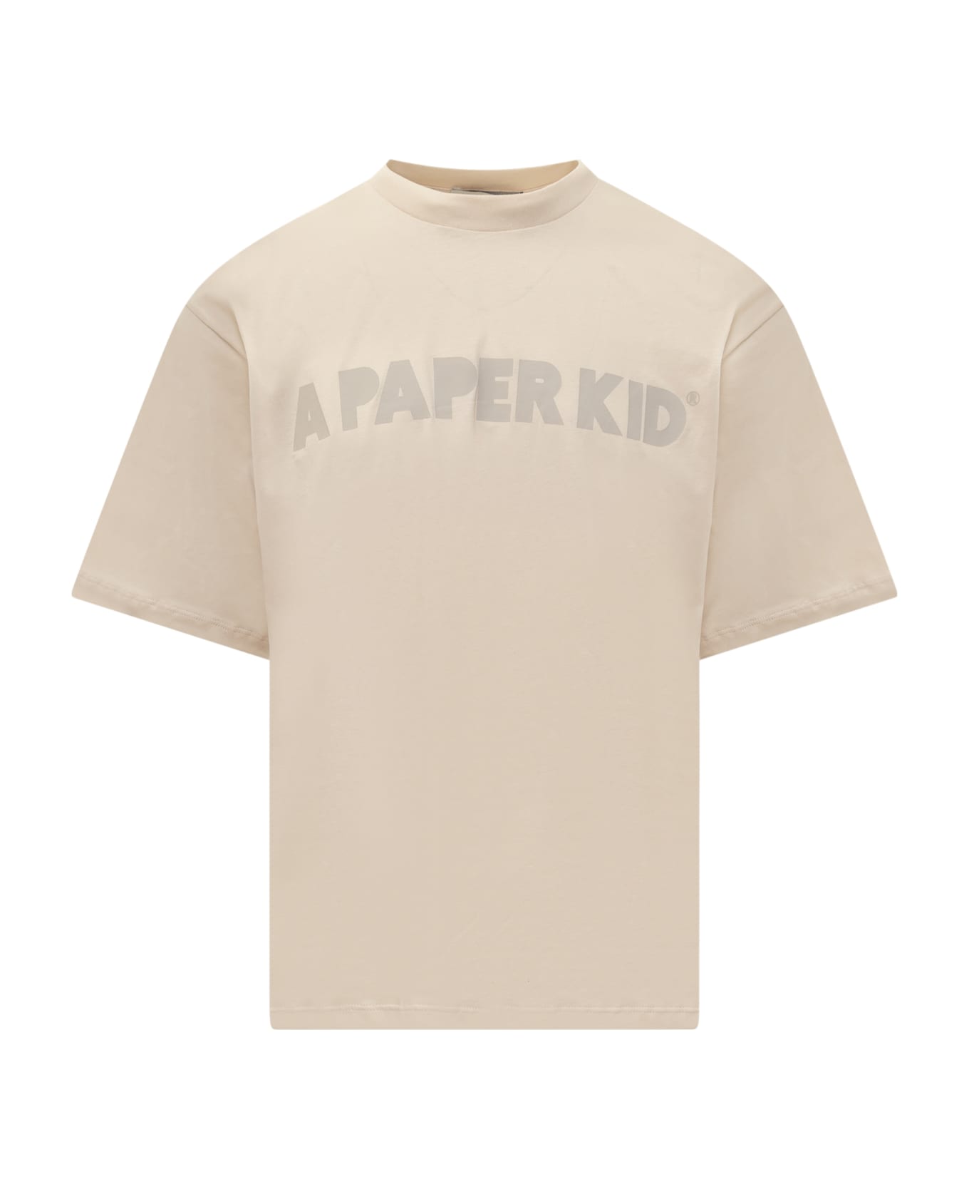A Paper Kid Logo Print T-shirt - SABBIA/SAND