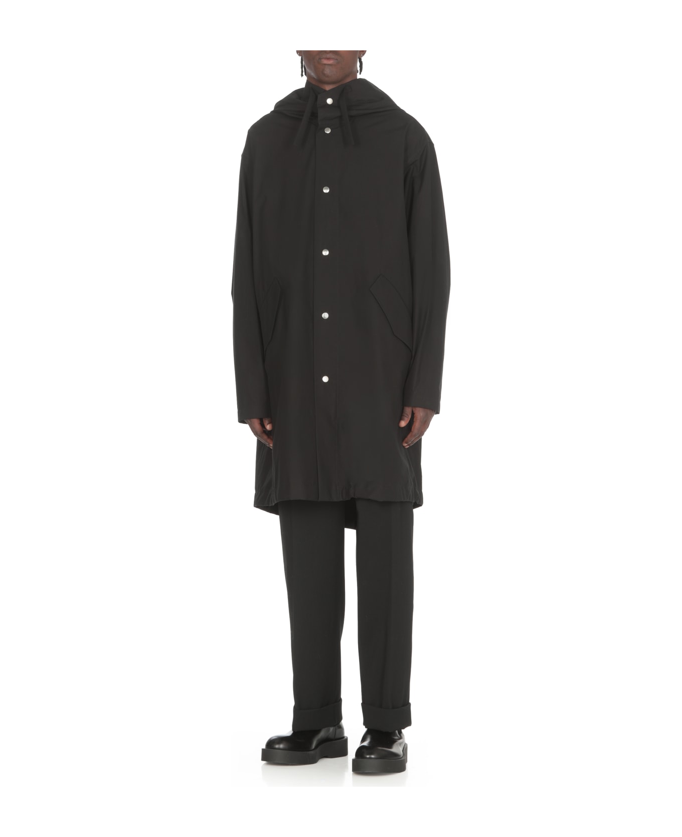 Jil Sander Parka With Logo - Black