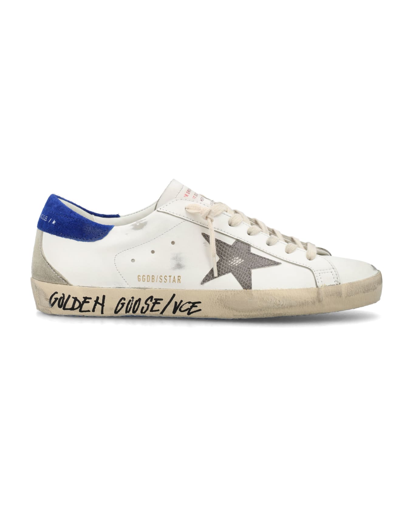 Golden Goose Super-star Sneakers - White/Grey/Bluette/Beige