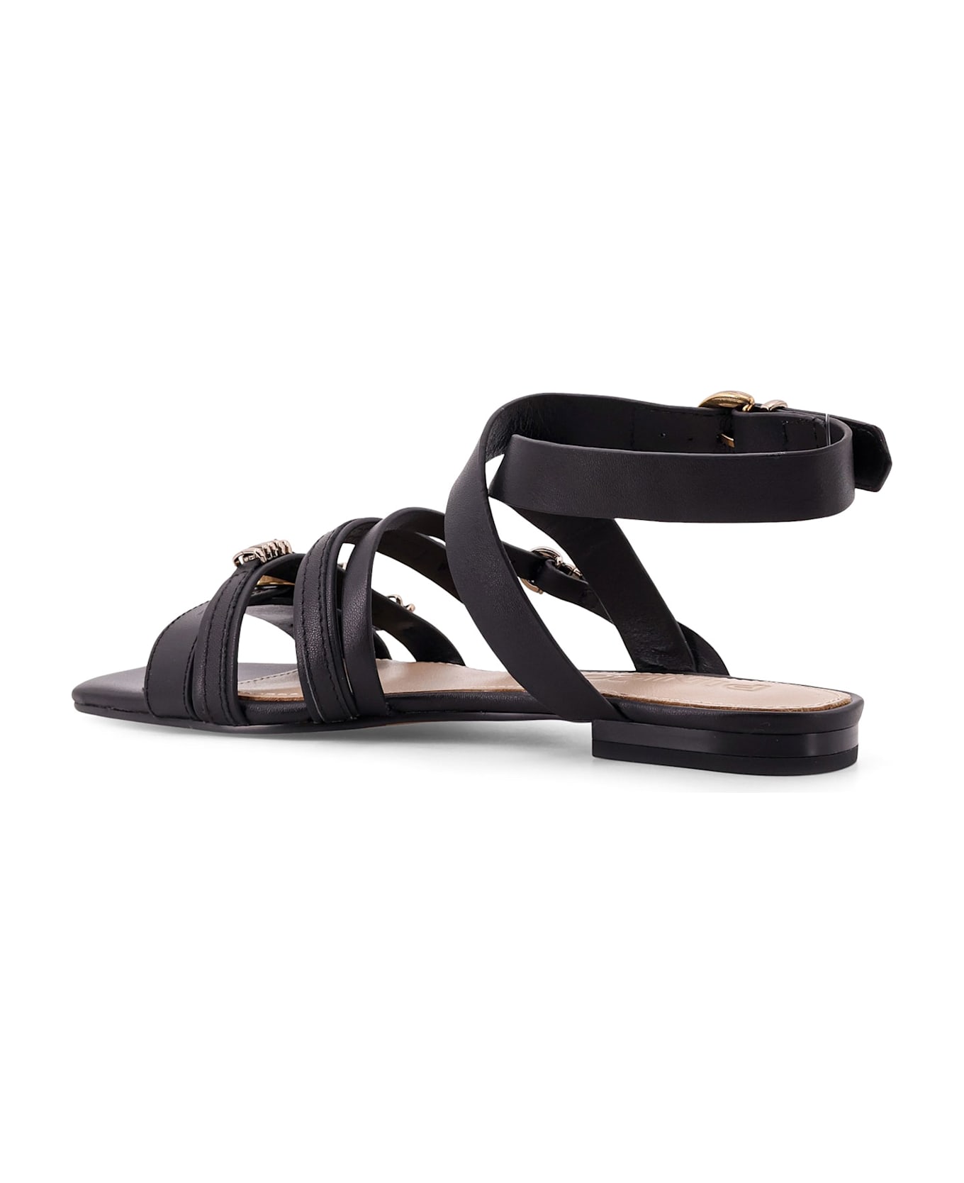 Pinko Marli 08 Leather Sandals - Black
