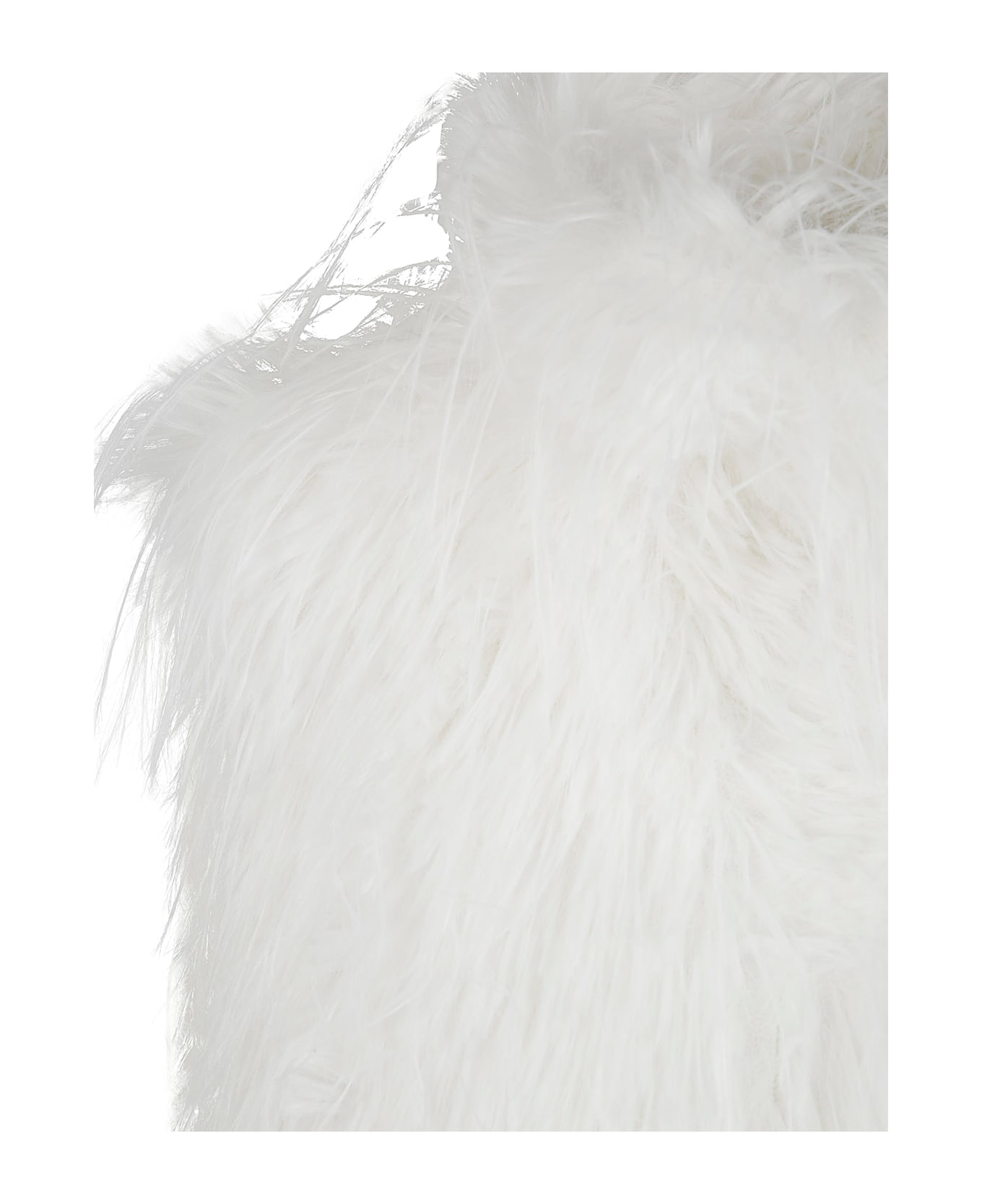 Pinko Neva Gilet Simil Volpe - Bianco Seta ベスト