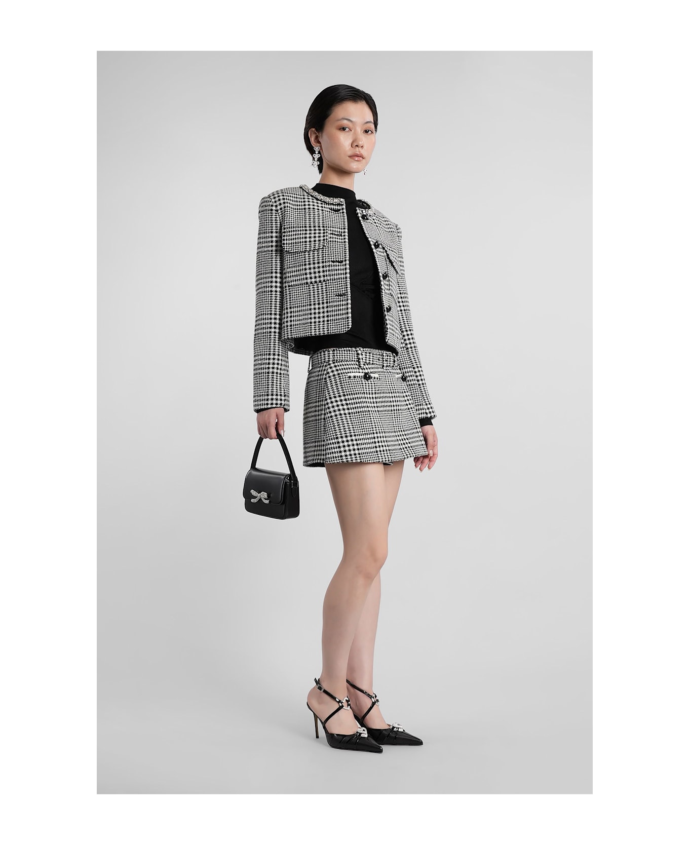 self-portrait Skirt In Black Polyester - black