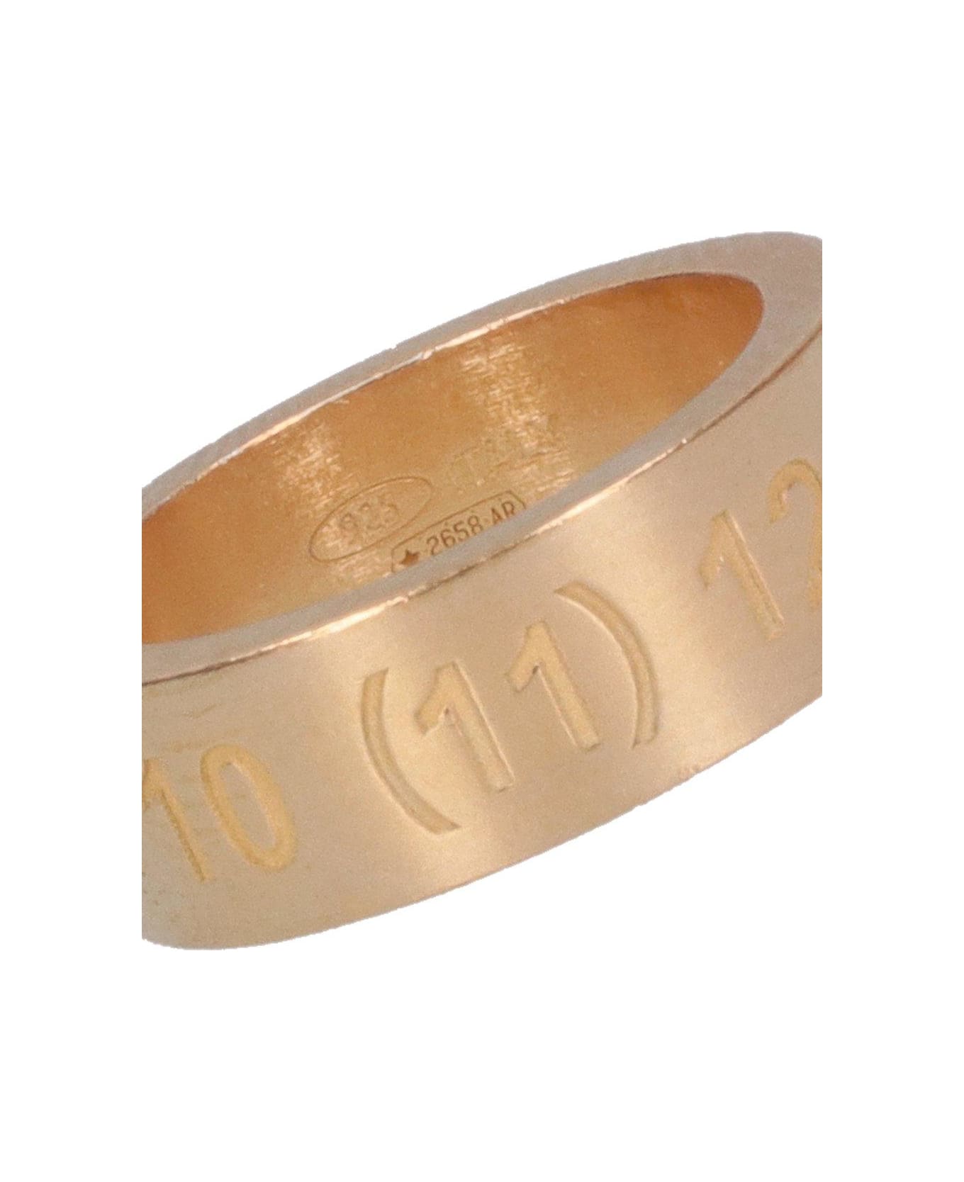 Maison Margiela Number Engraved Ring - YELLOW GOLD PLATING BURATTATO