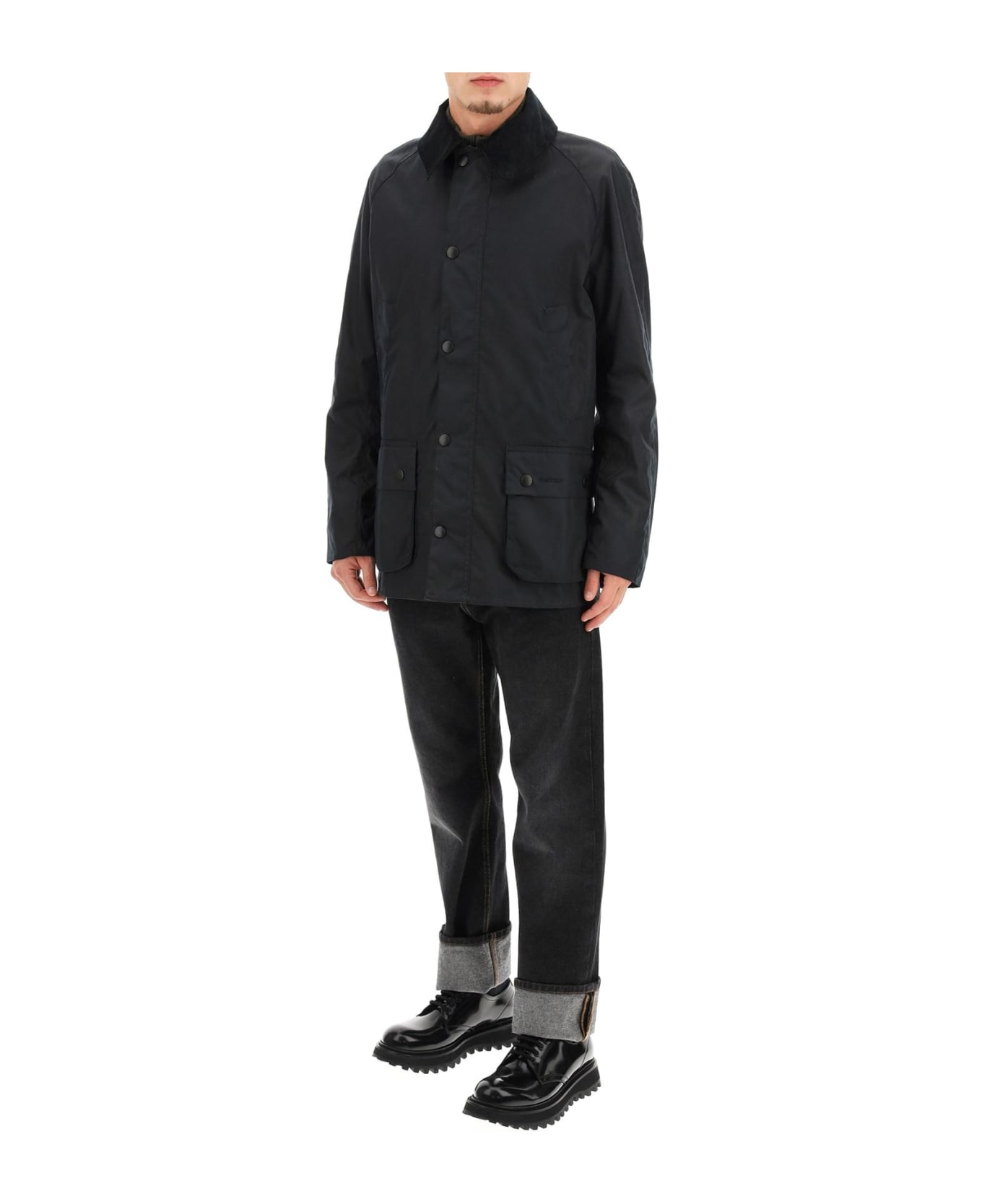 Barbour Ashby Waxed Jacket - Navy