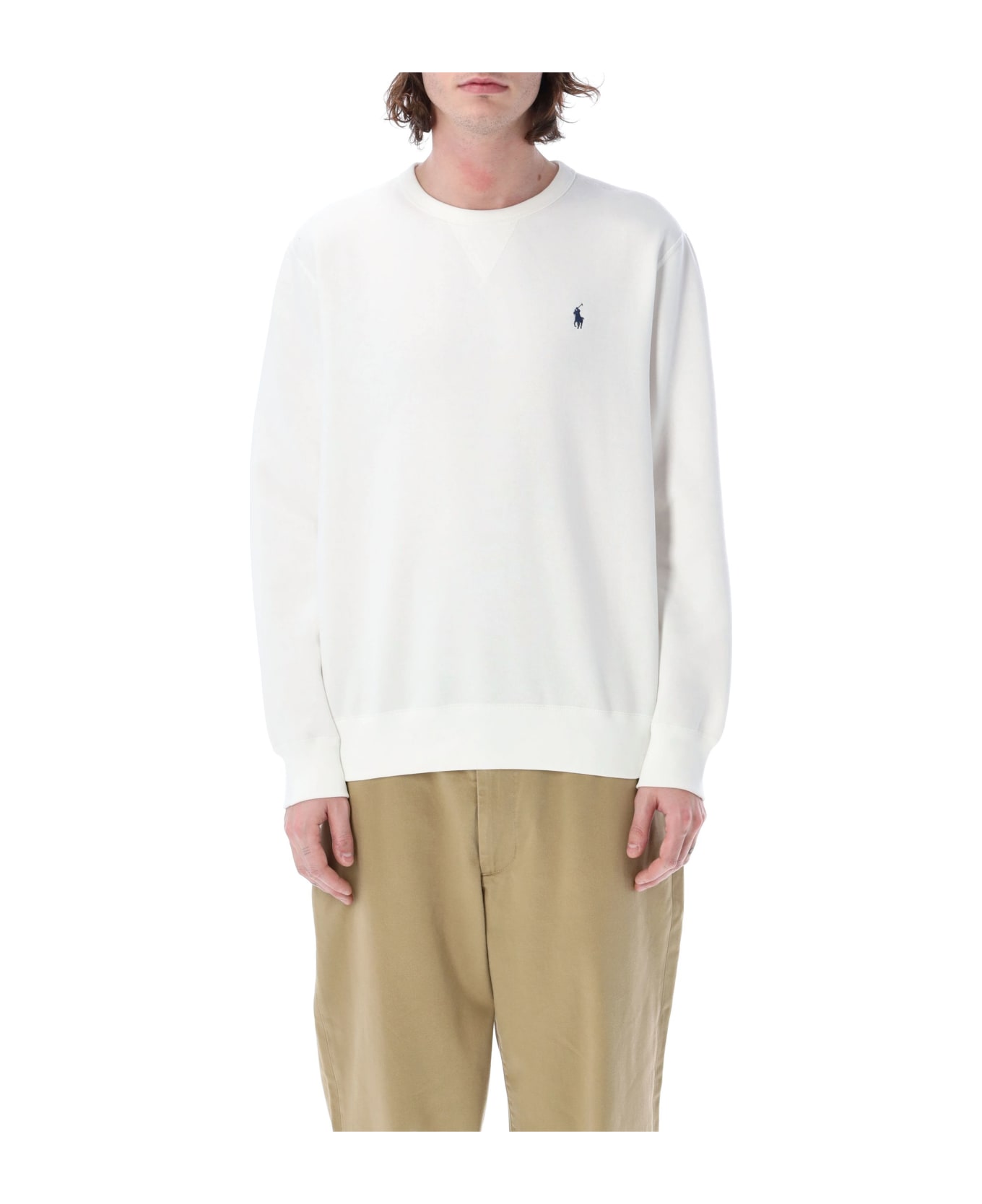 Polo Ralph Lauren Classic Crewneck Sweatshirt - WHITE フリース