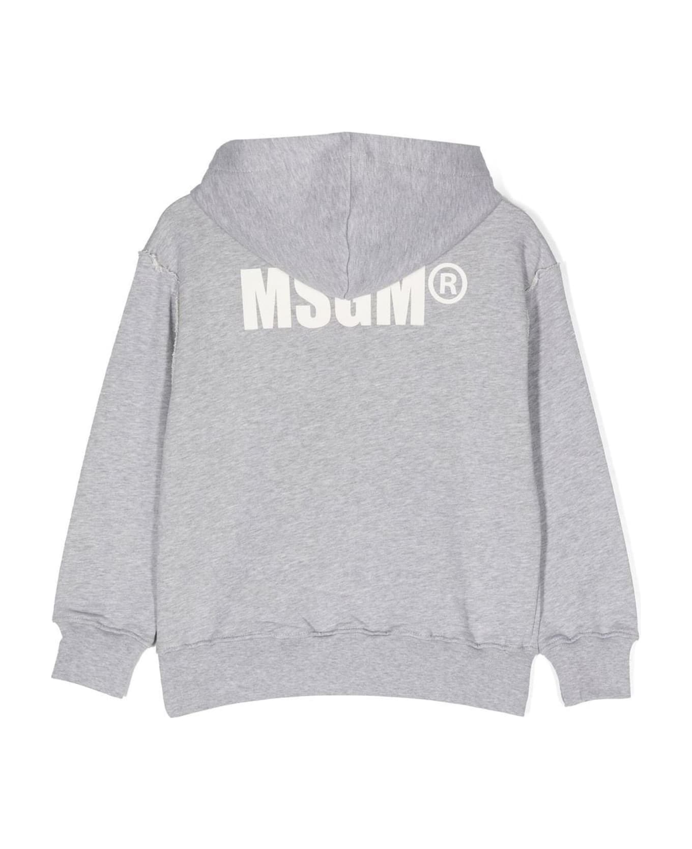 MSGM Grey Cotton Sweatshirt - Grigio