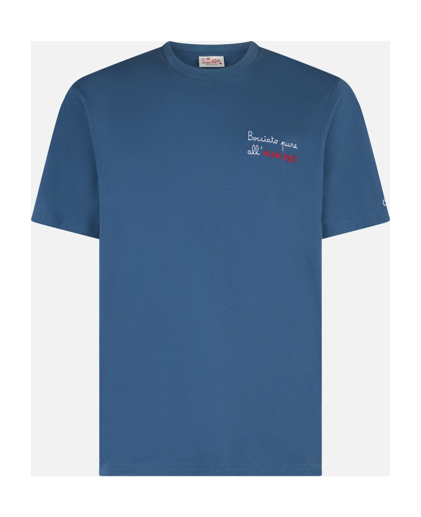 MC2 Saint Barth Man Classic Fit Cotton Jersey T-shirt Portofino With Bocciato Pure All
alcol Test Embroidery - BLUE