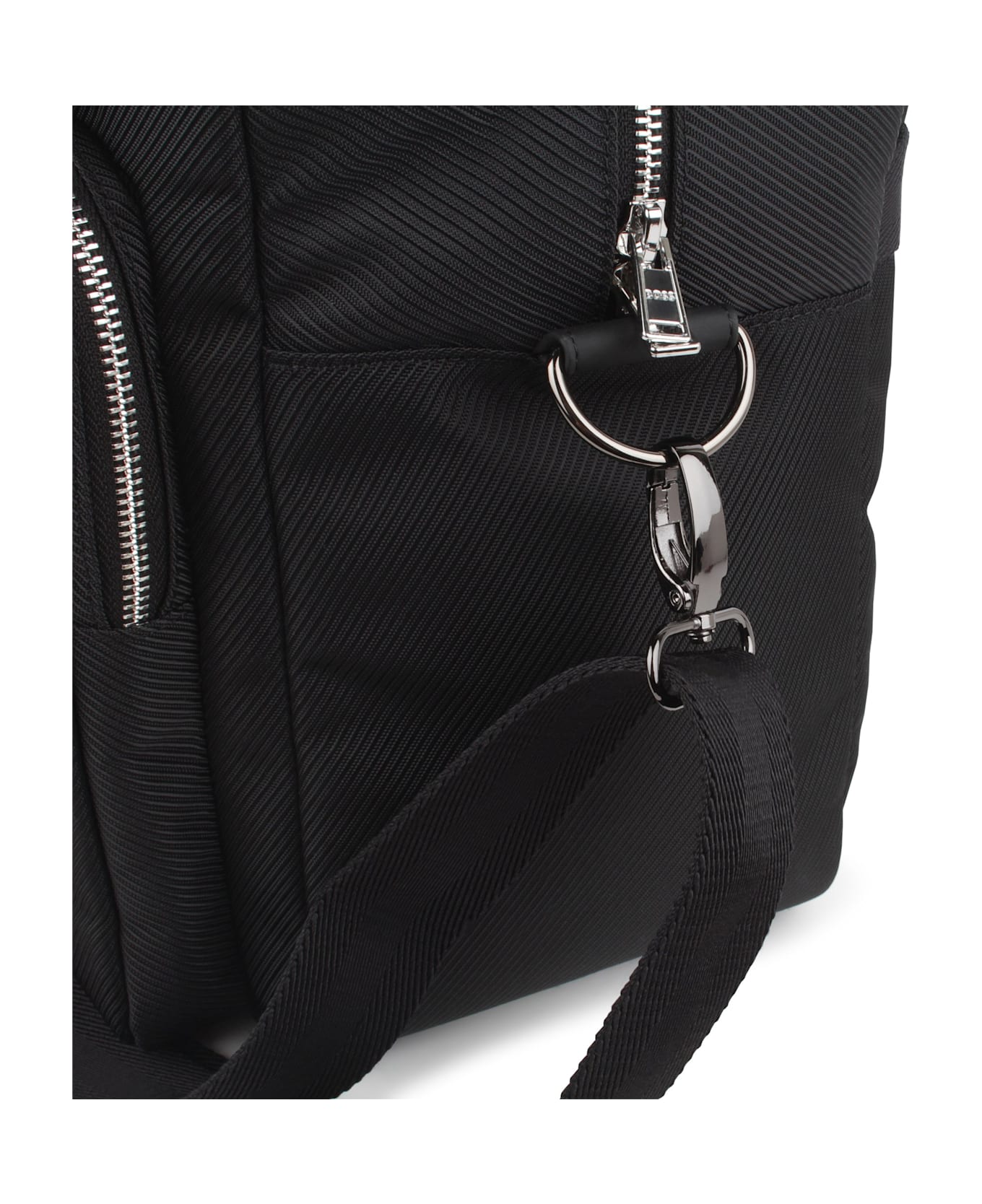 Hugo Boss Borsa Fasciatoio Con Applicazione - Black