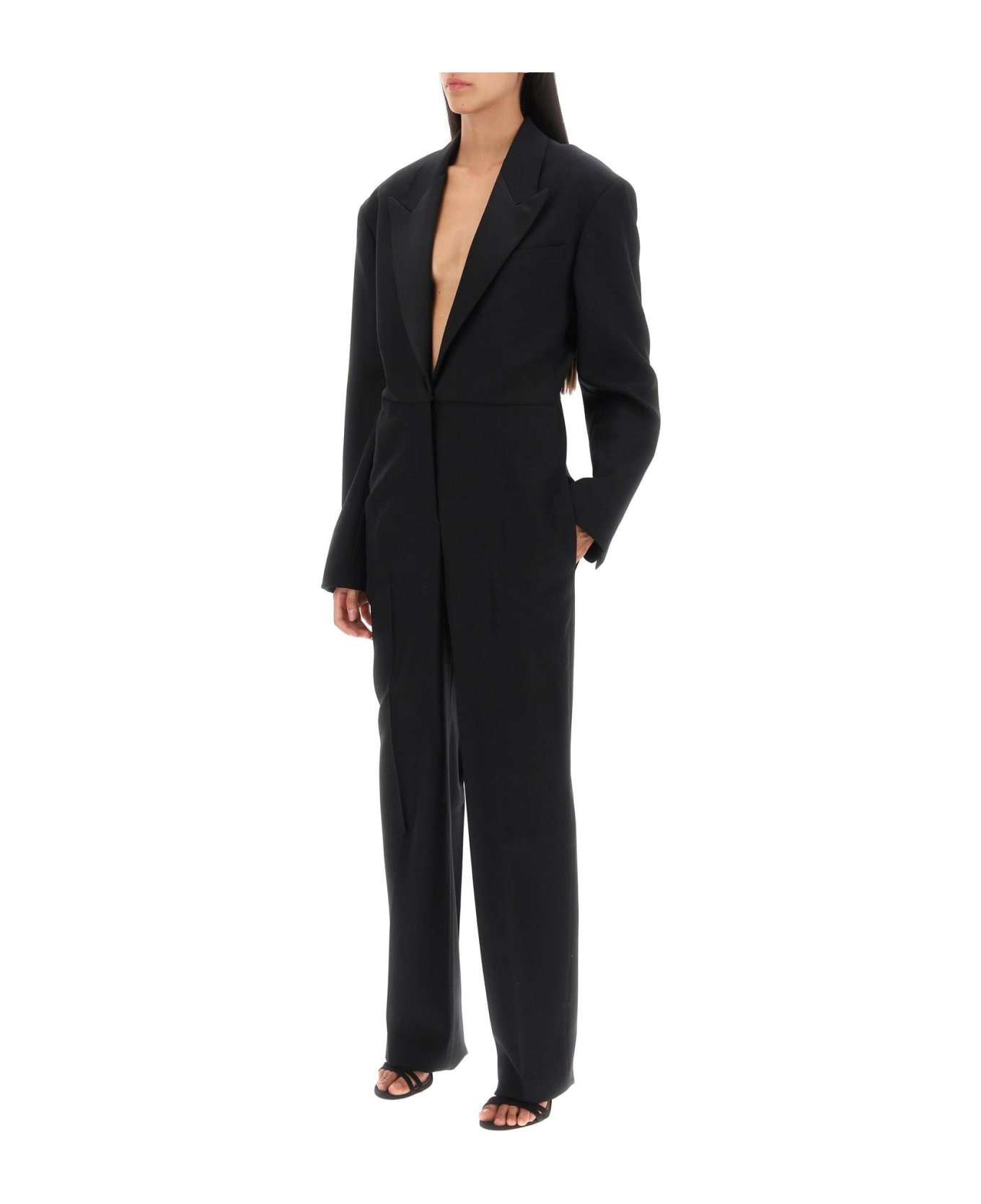 Stella McCartney Wool Tuxedo Jumpsuit - BLACK (Black) ジャンプスーツ
