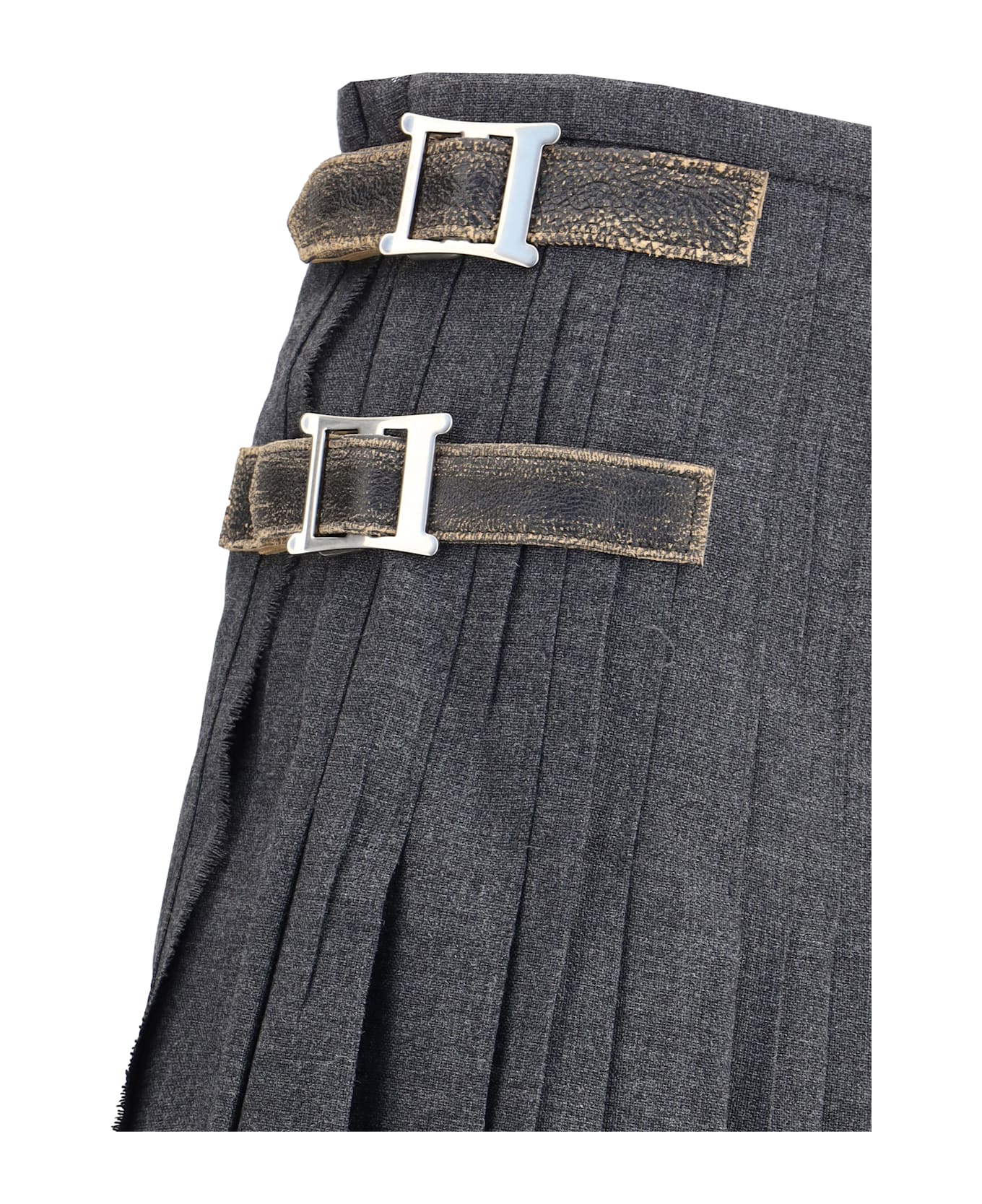 Prada Pleated Skirt In Kid Mohair