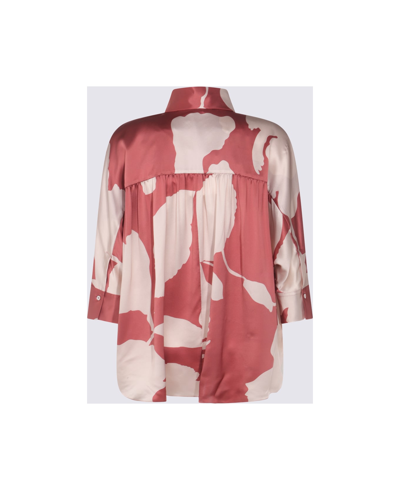 Antonelli Red And White Linen Top
