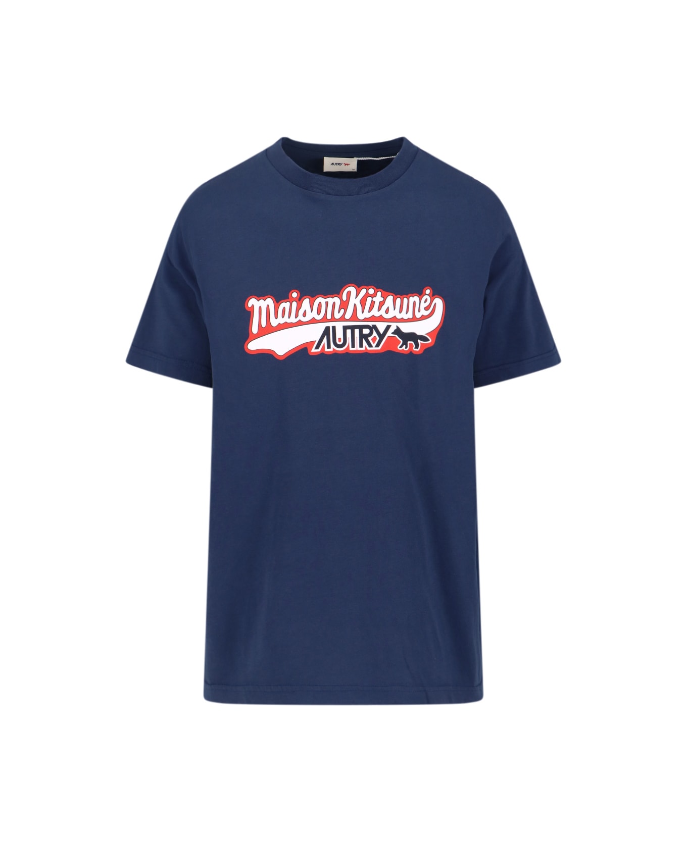 Autry X Maison Kitsunè Logo T-shirt - Blue