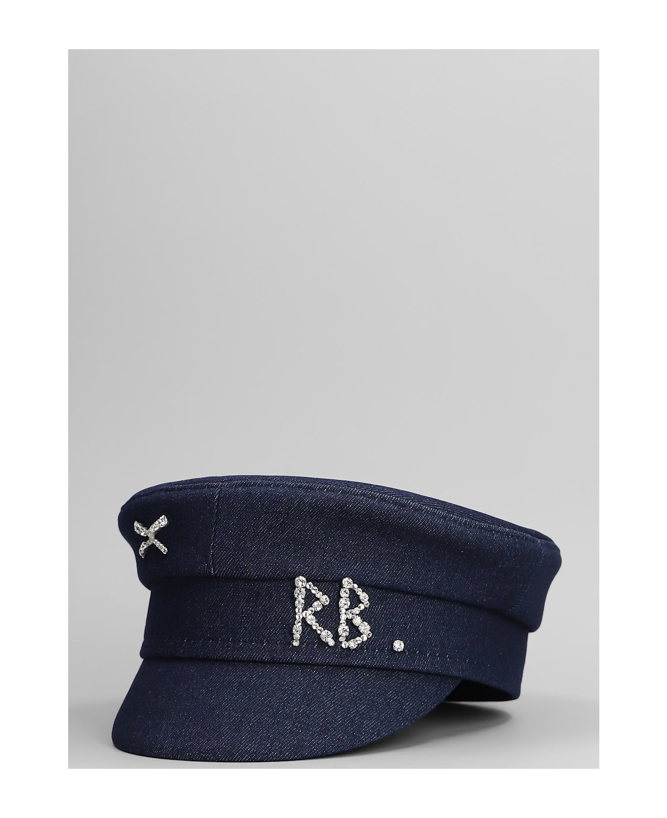 Ruslan Baginskiy Baker Boy Hats In Blue Denim - blue