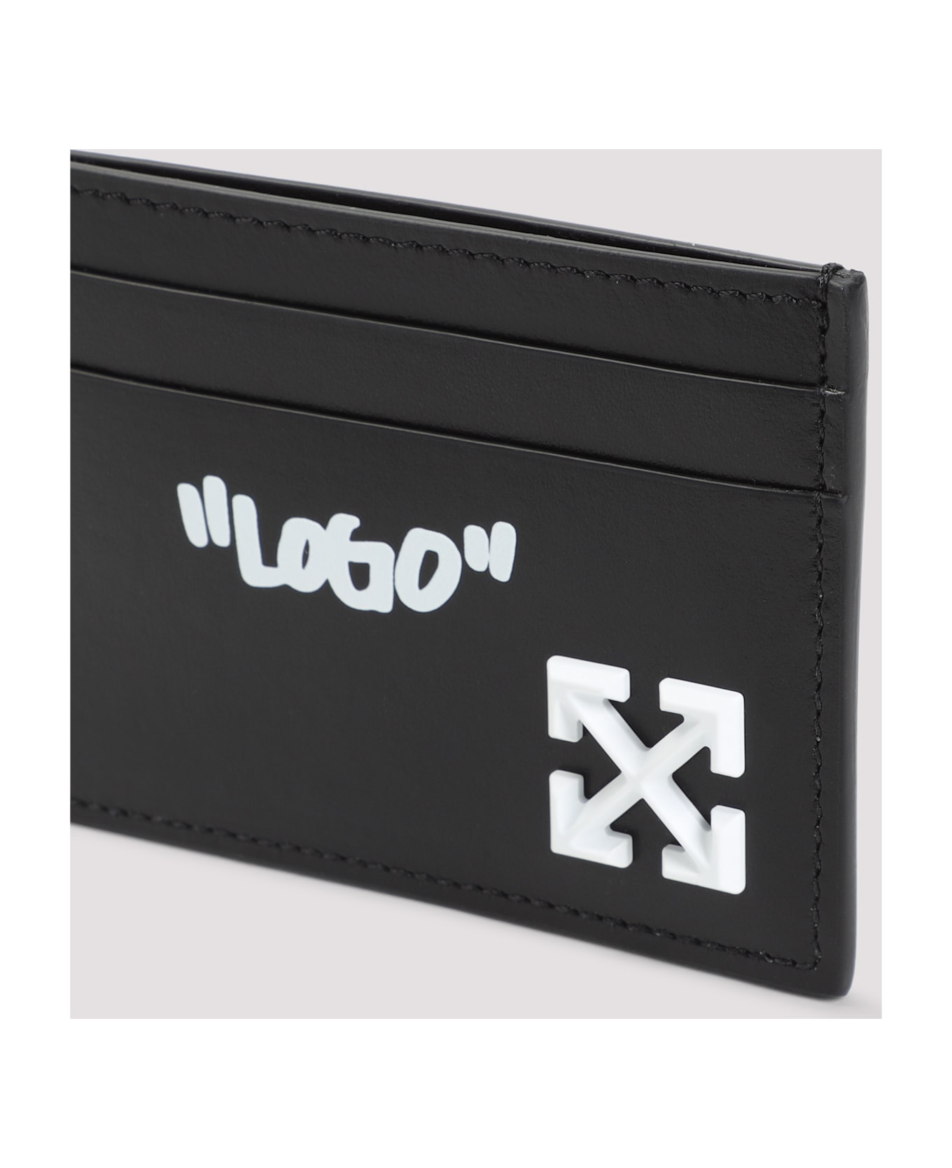 Off-White Jitney Quote Credit Card Case - Black White