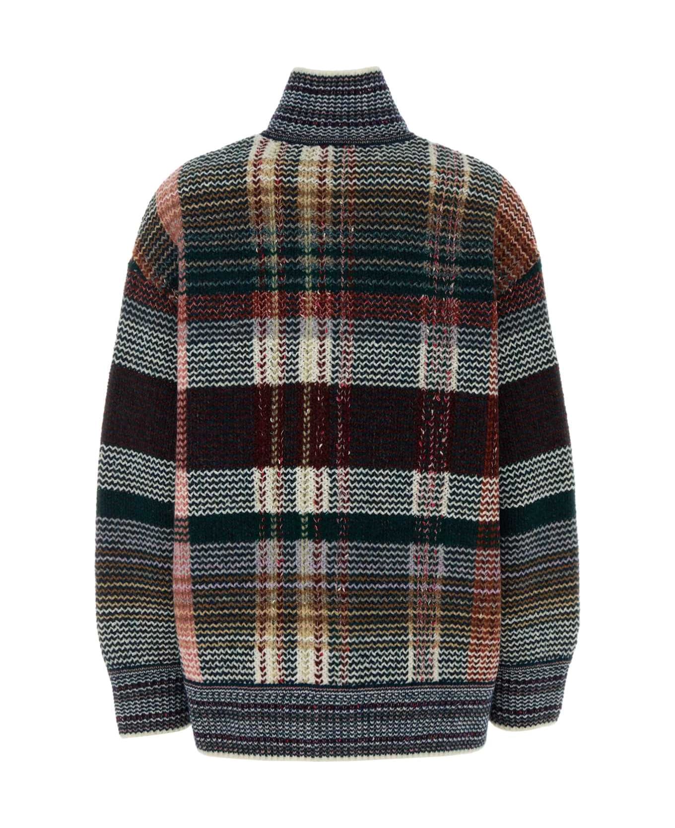 Missoni Embroidered Wool Blend Oversize Cardigan - MULTI