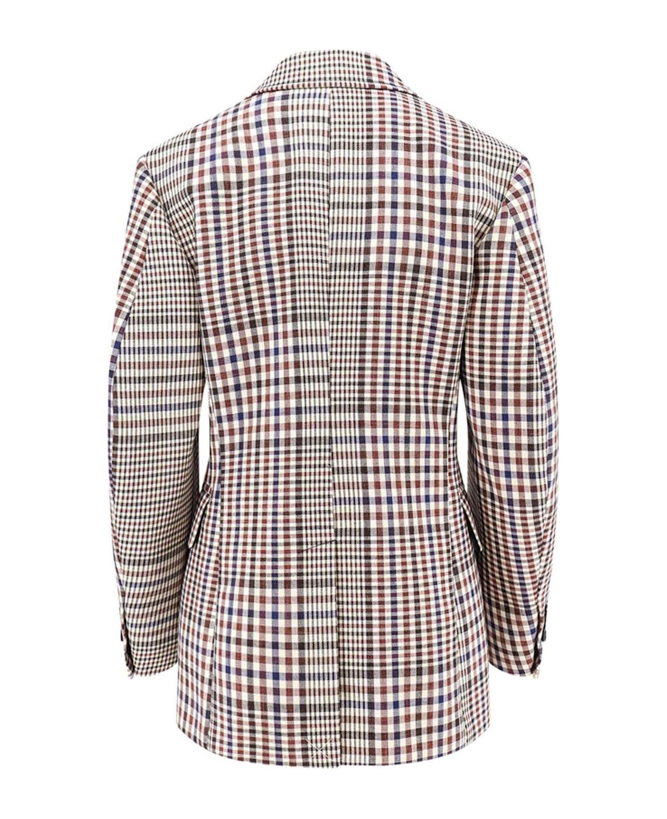 ジャケット BOTTEGA VENETA Double-breasted check blazer Bottega Veneta Wool Cashmere Blend Check Blazer Jacket 48