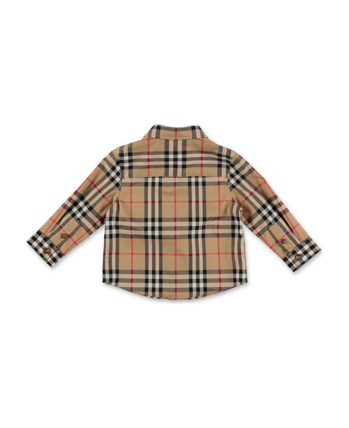 Burberry Checked Long-sleeved Shirt - Archive beige ip chk シャツ