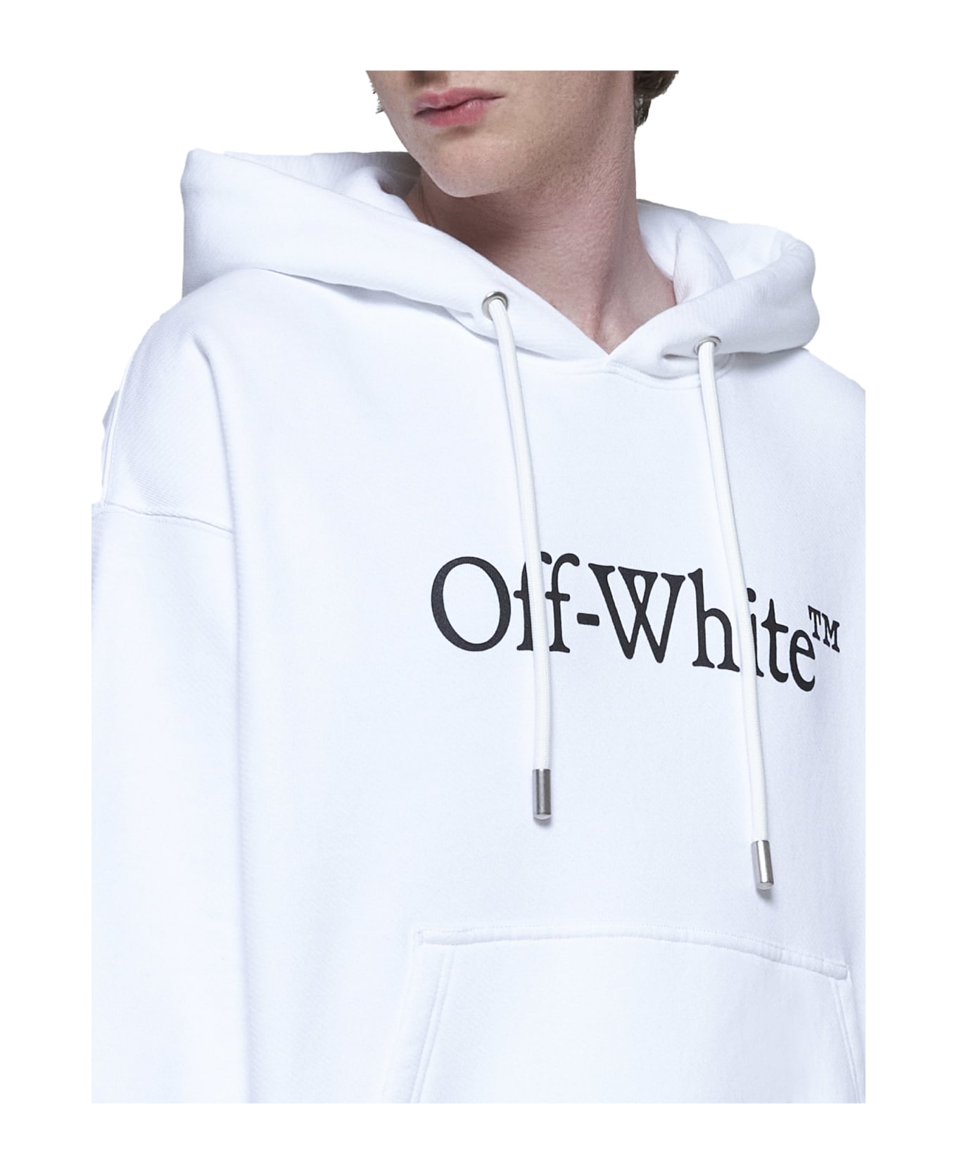 Off-White Big Bookish Skate Hoodie - White Black ニットウェア