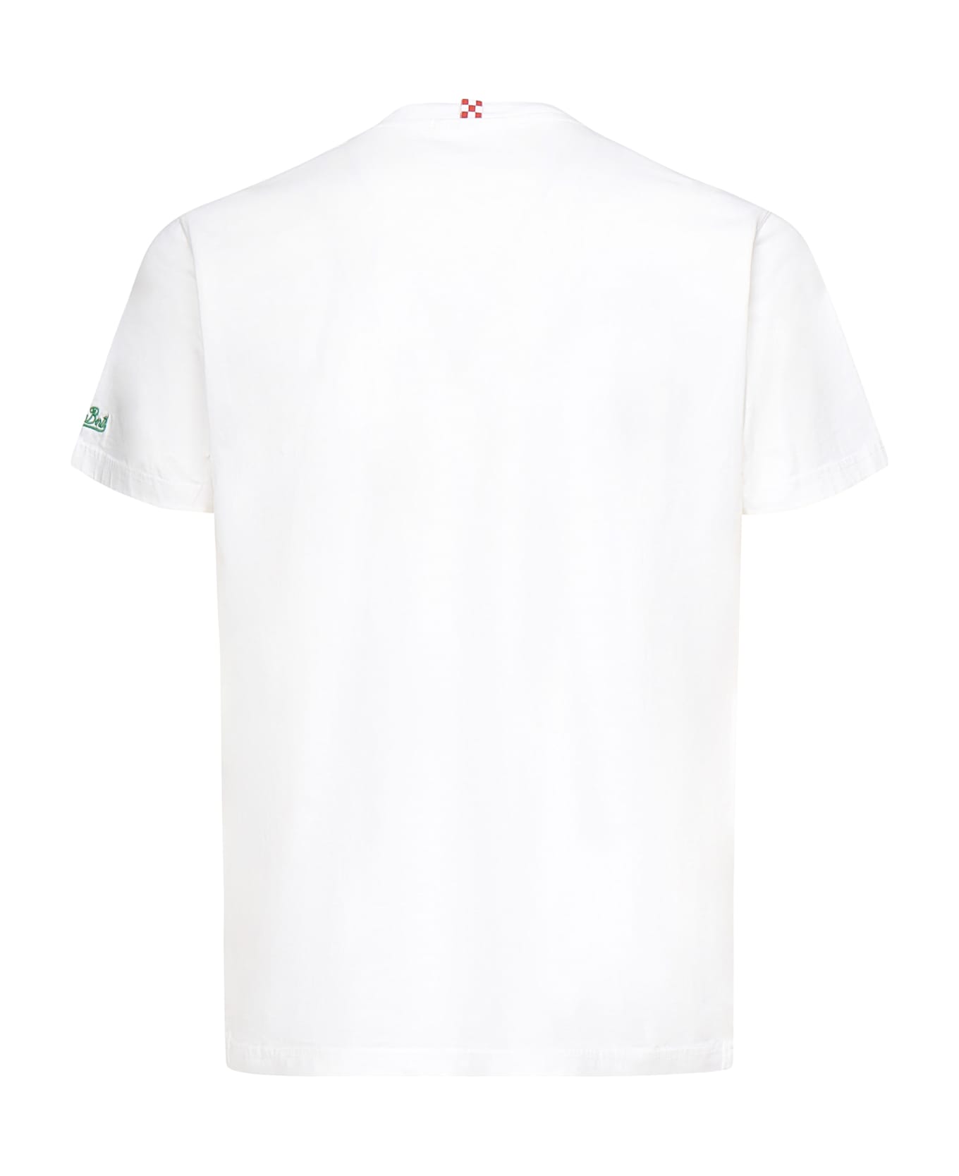 MC2 Saint Barth Austin T-shirt With Embroidery And Print - White